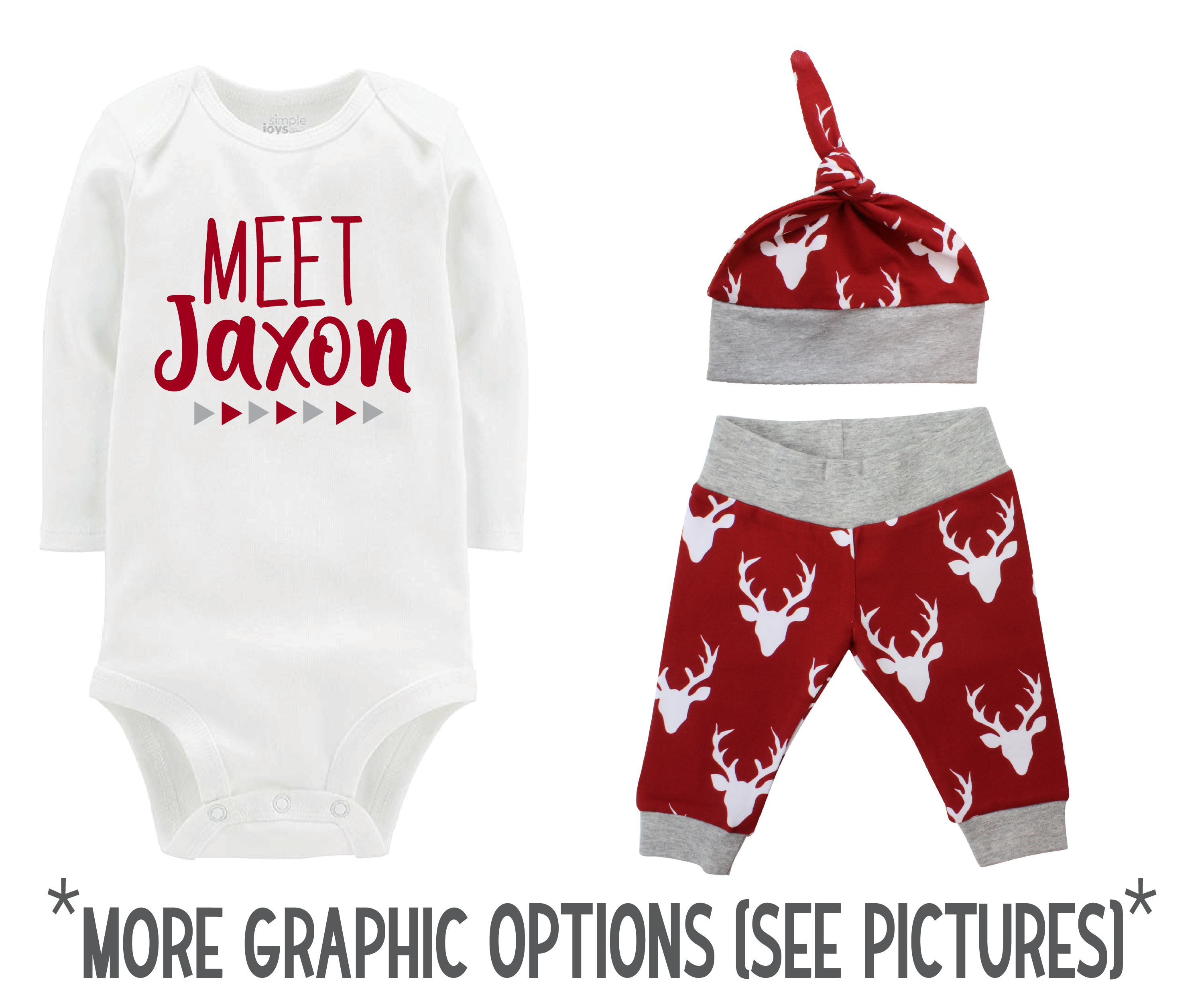 Red Deer Baby Boy Outfit