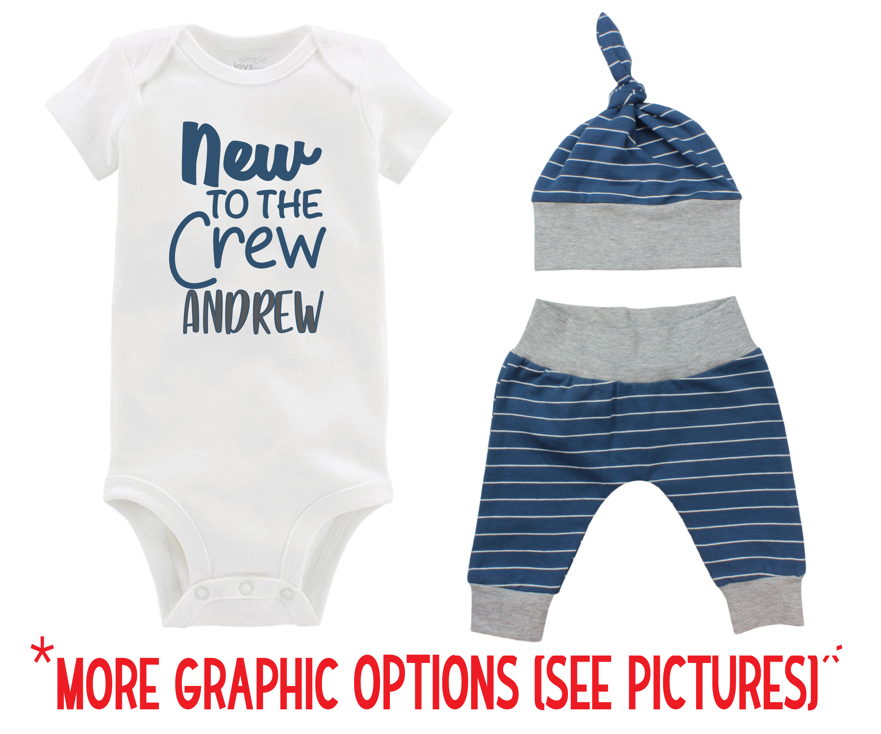 Baby Boy Blue Stripe Outfit