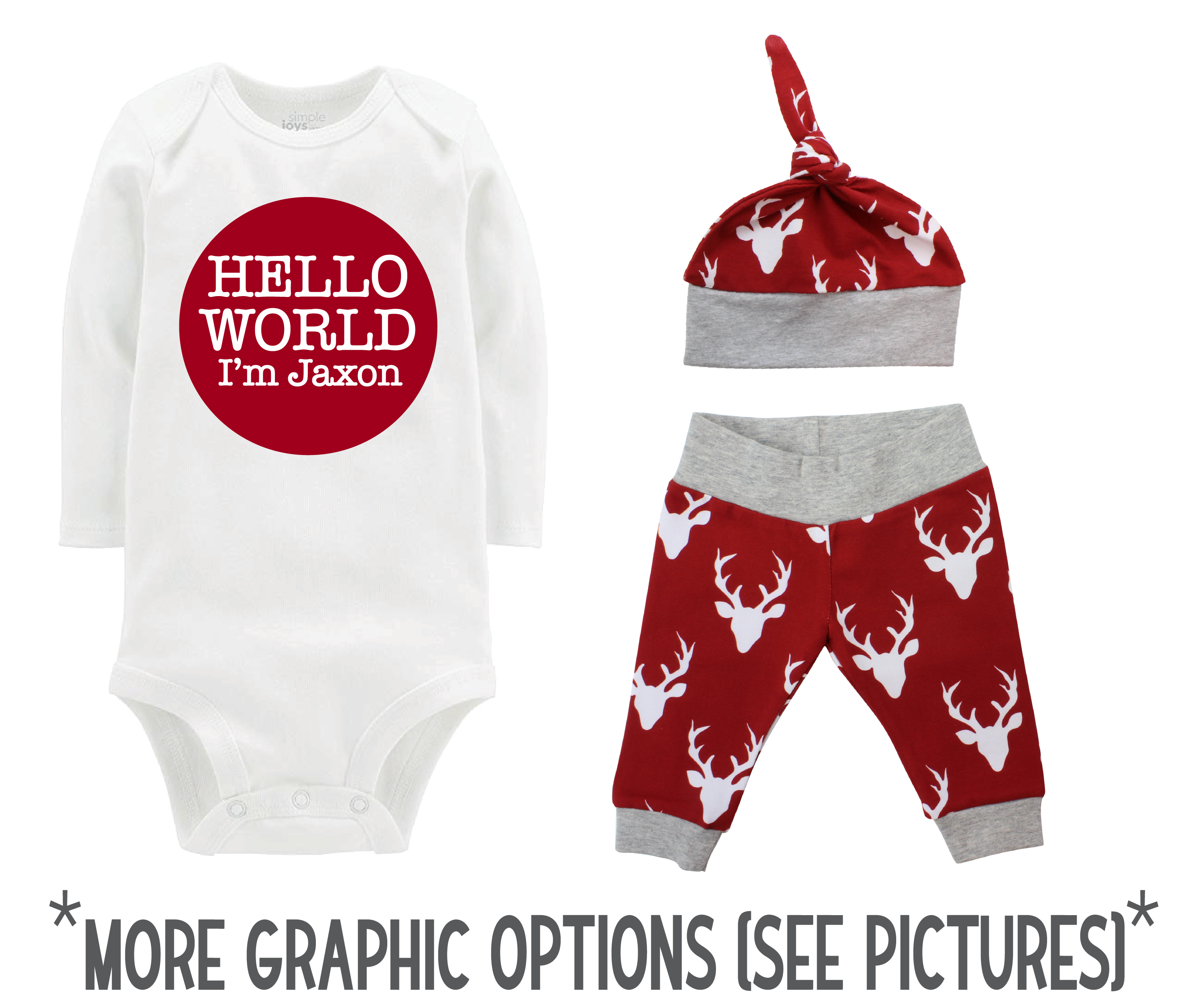 Red Deer Baby Boy Outfit