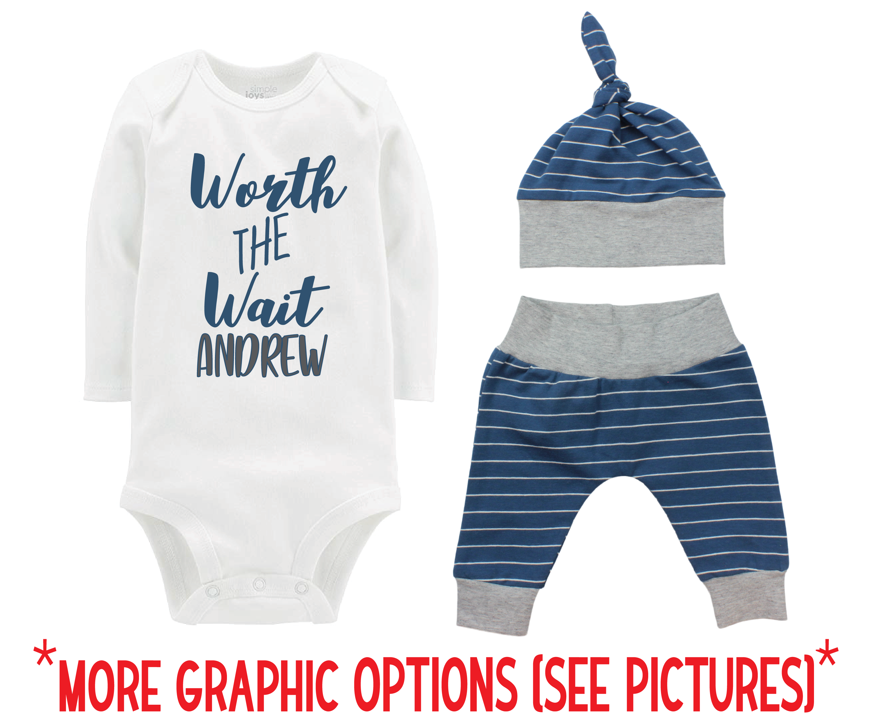 Baby Boy Blue Stripe Outfit