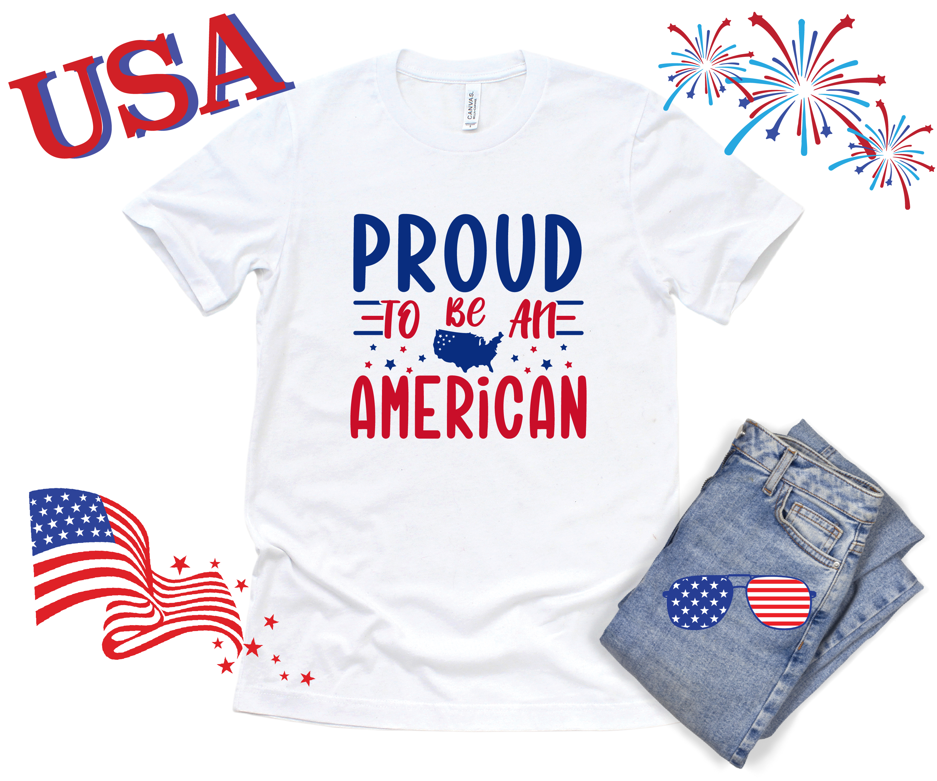 4th of July Printed Shirt