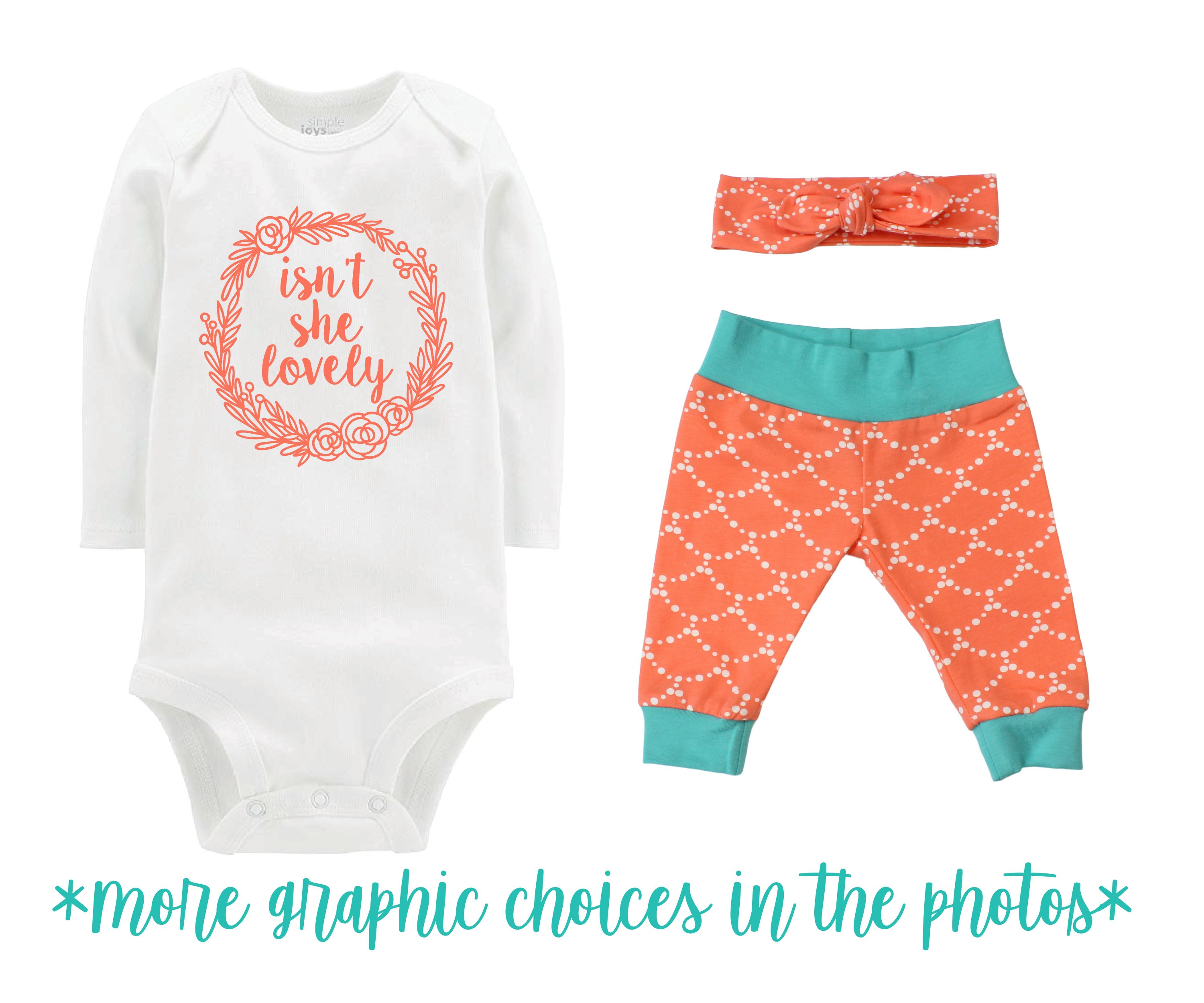 Coral Summer Baby Girl Outfit
