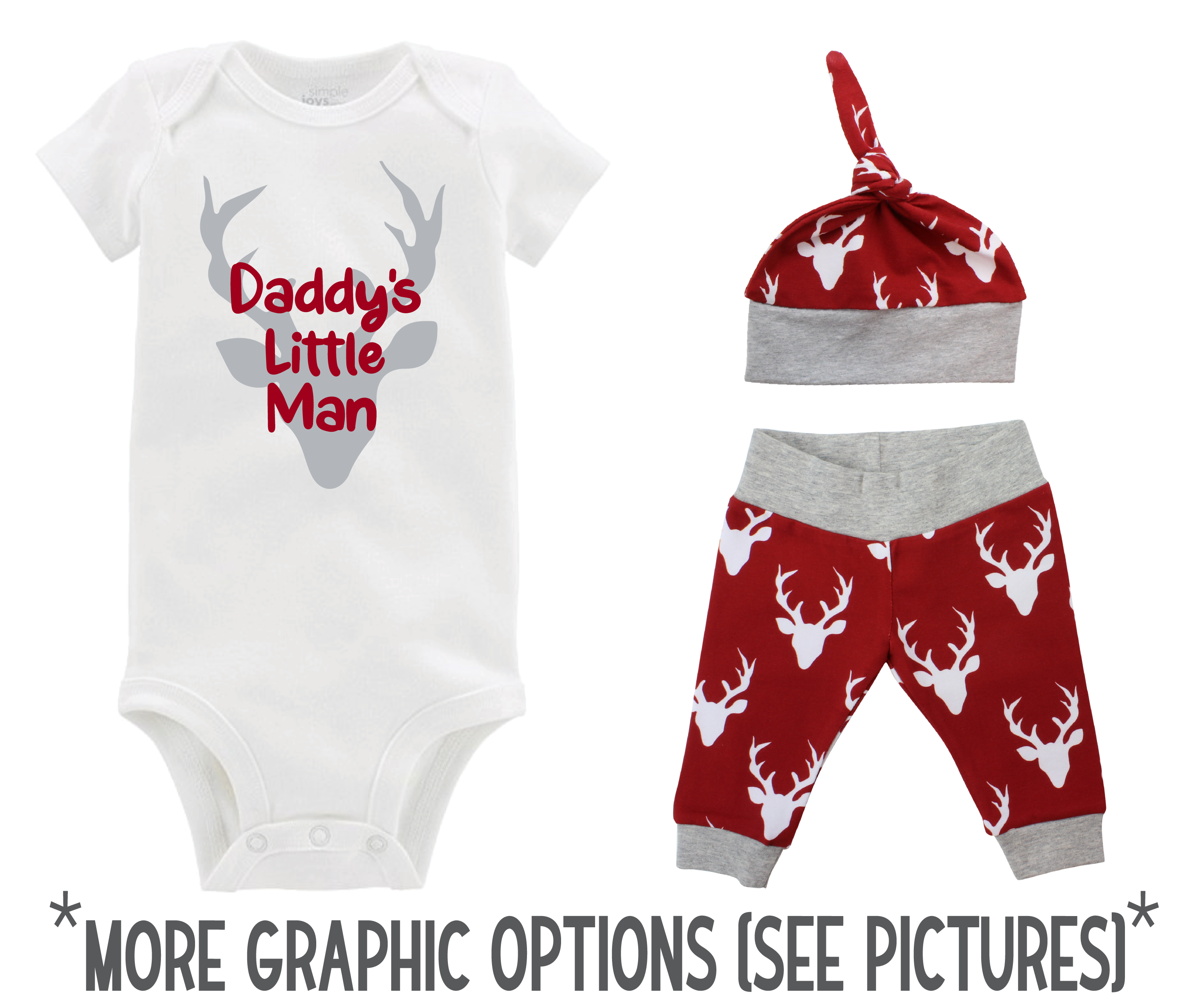 Red Deer Baby Boy Outfit