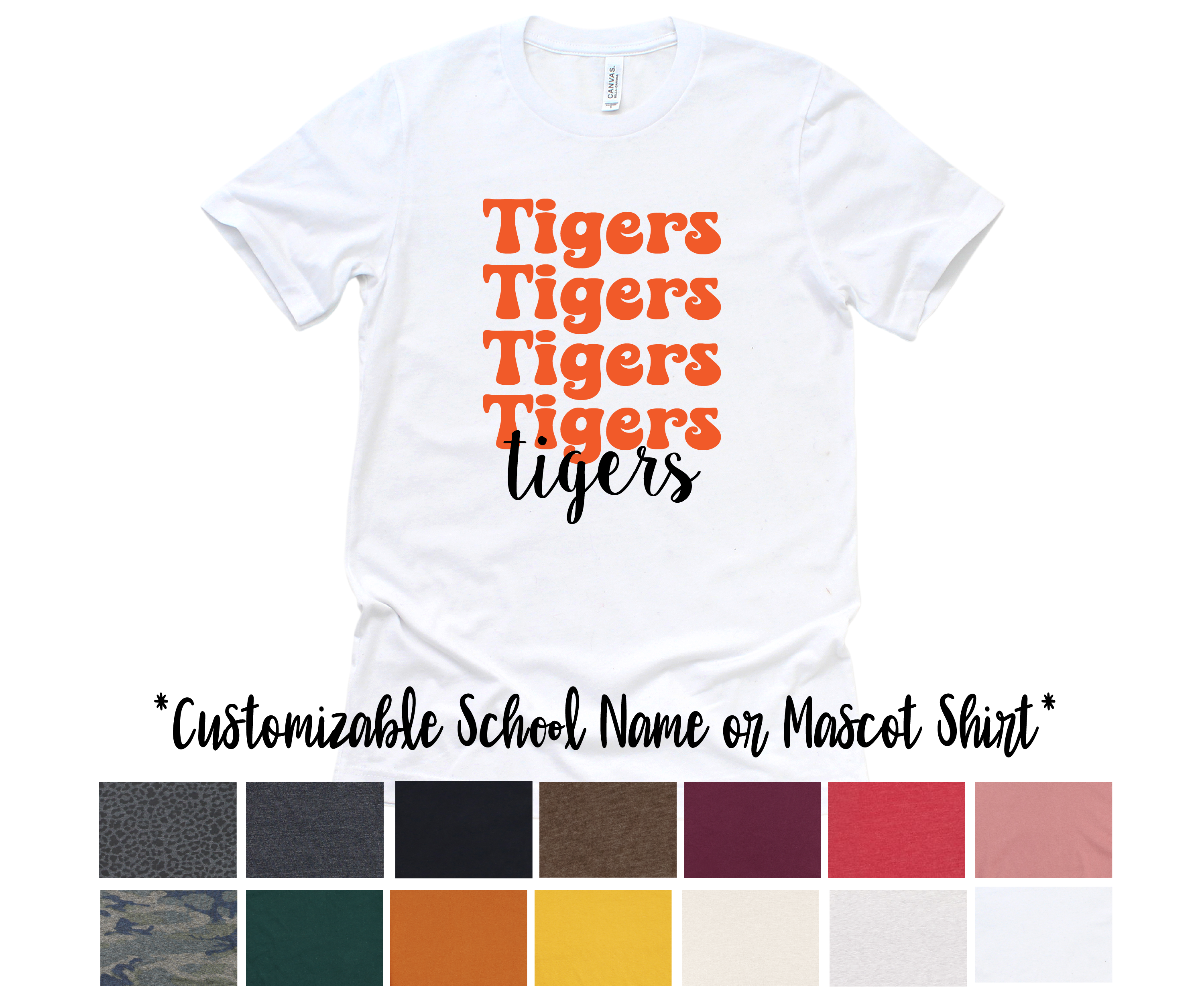 Custom Mascot School Shirt Name Shirt Personalized Colors Student Teacher Grade Middle High