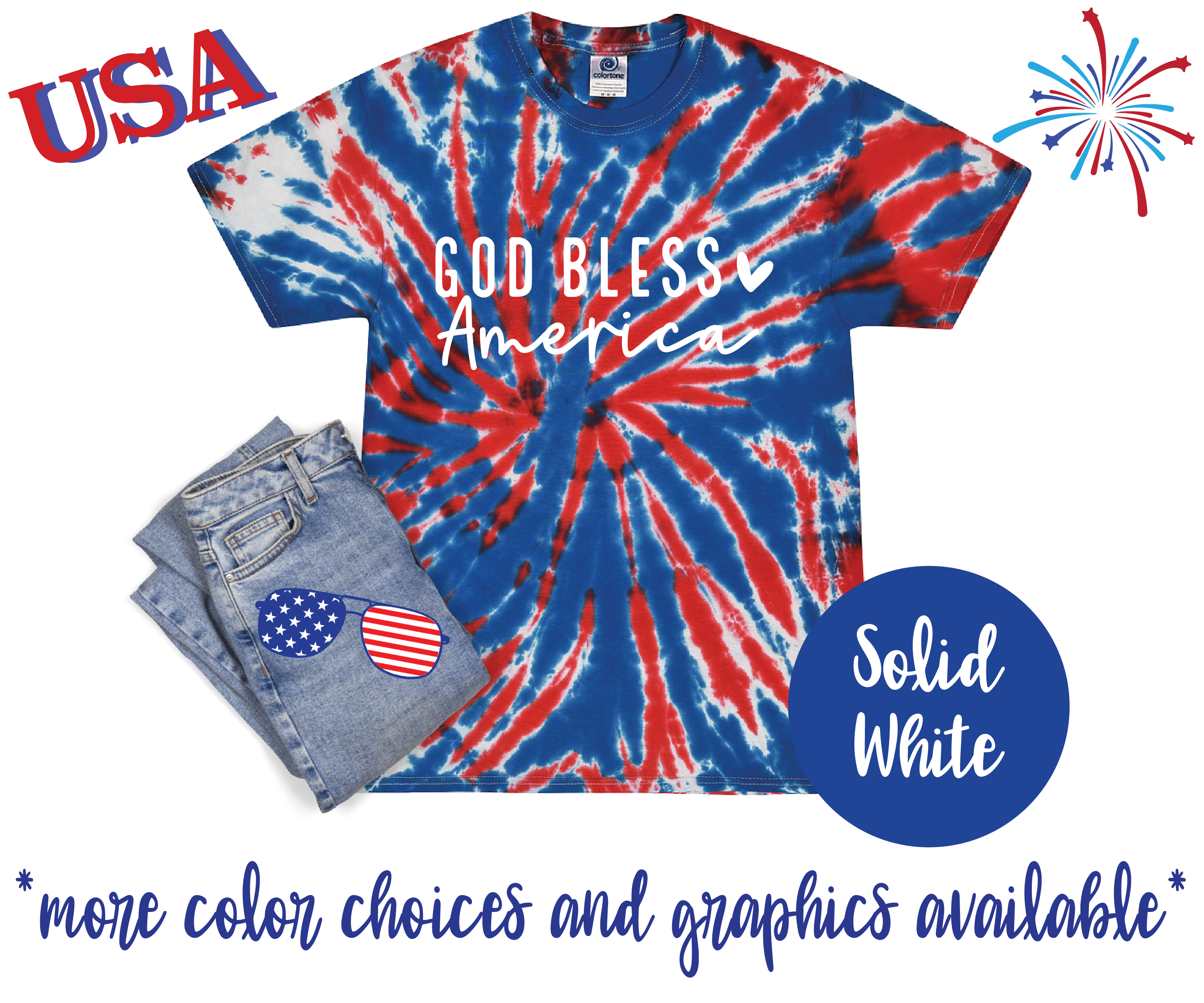 4th of July Tie Dye Shirt