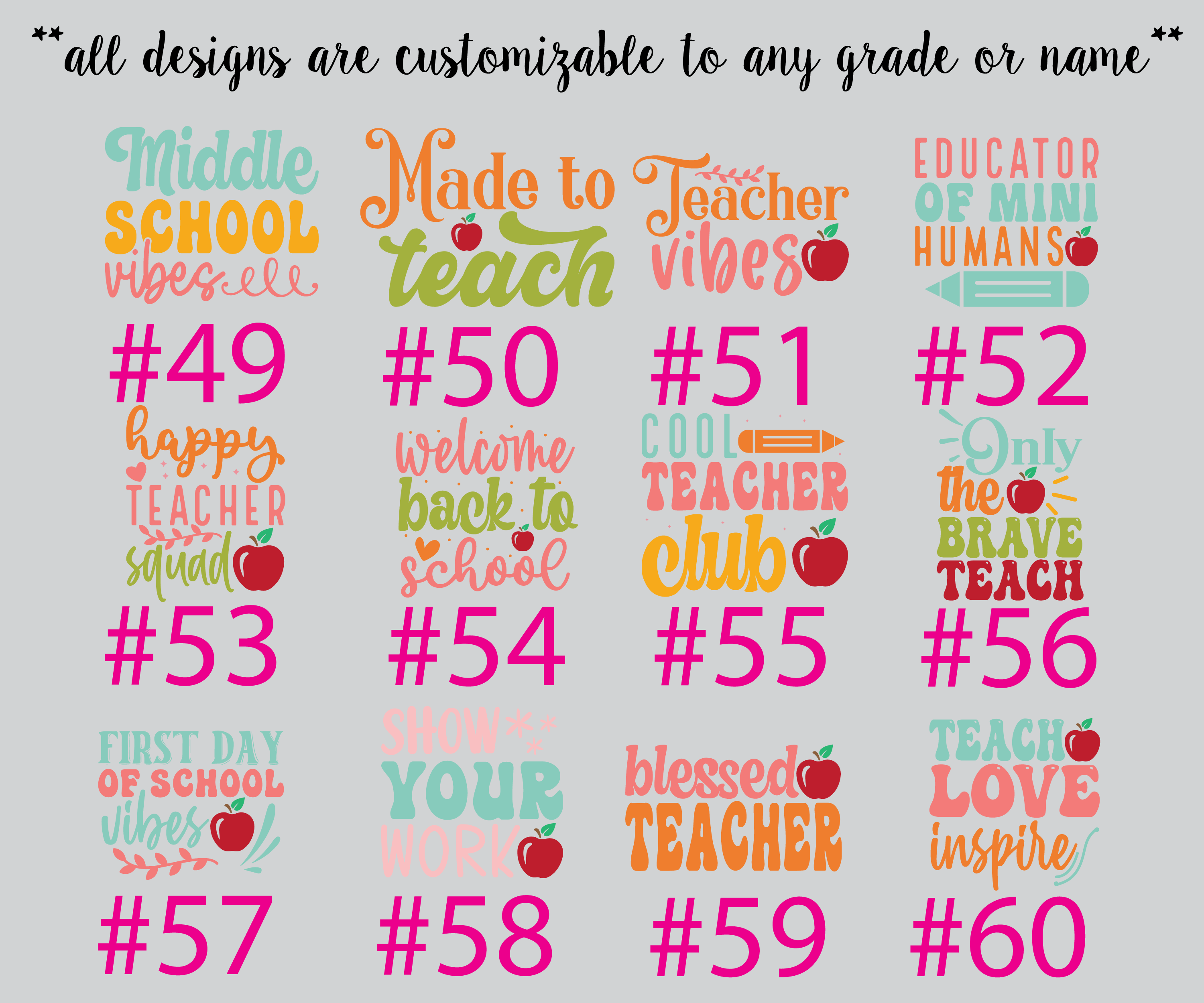 Teacher School Shirt Custom Grade Name Unisex Toddler Youth Adult Tees