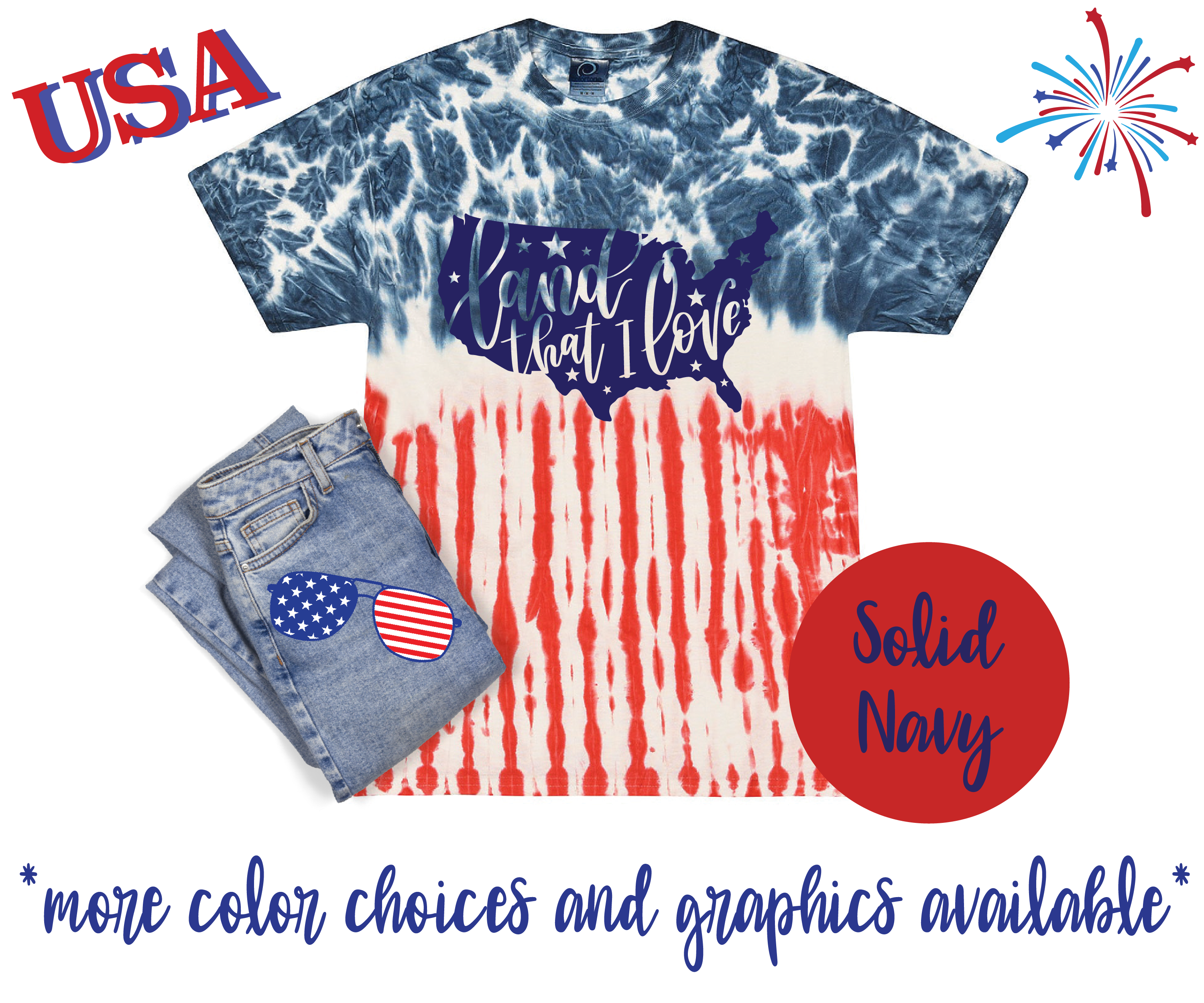 4th of July Tie Dye Shirt