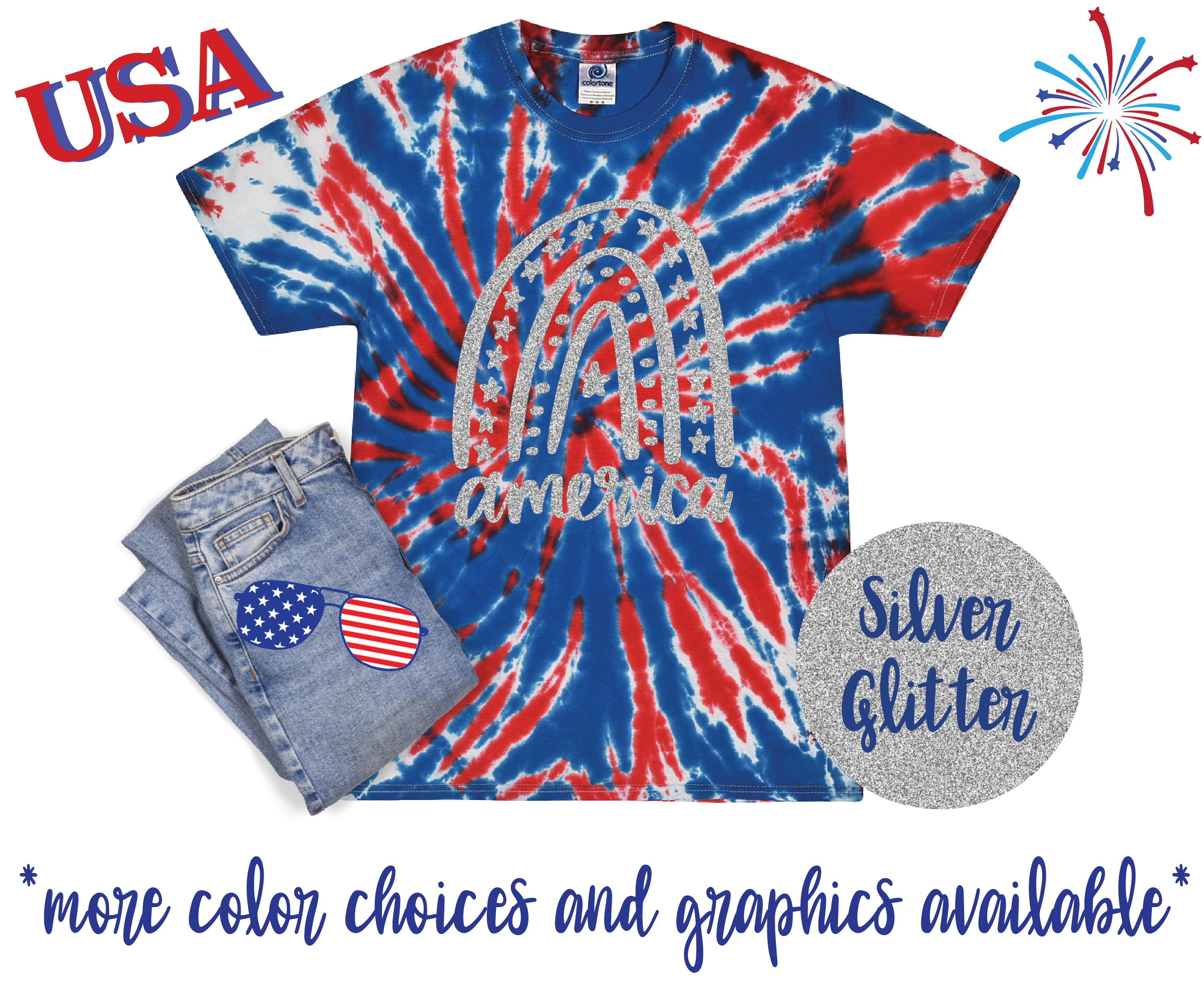 4th of July Tie Dye Shirt