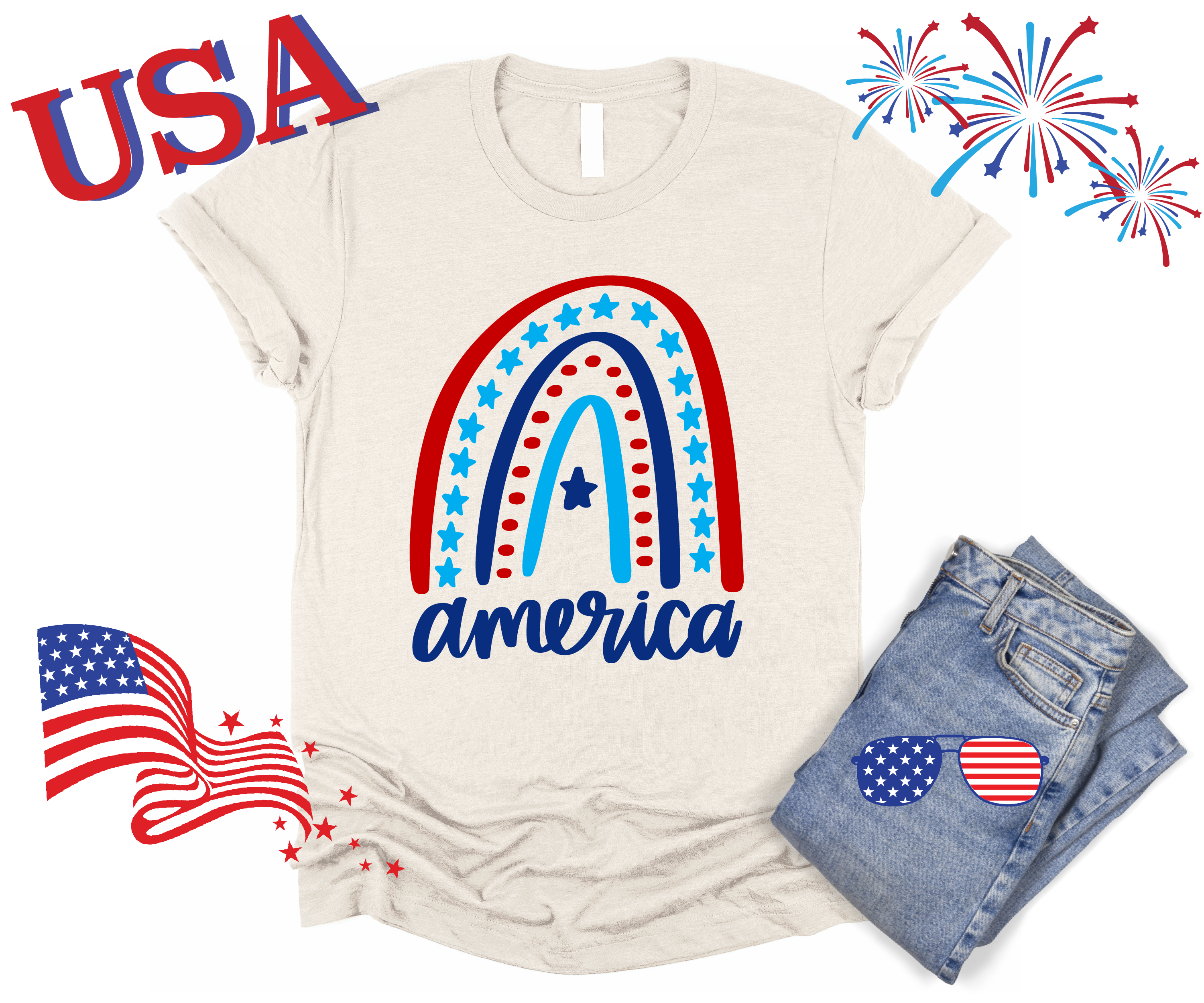 4th of July Printed Shirt