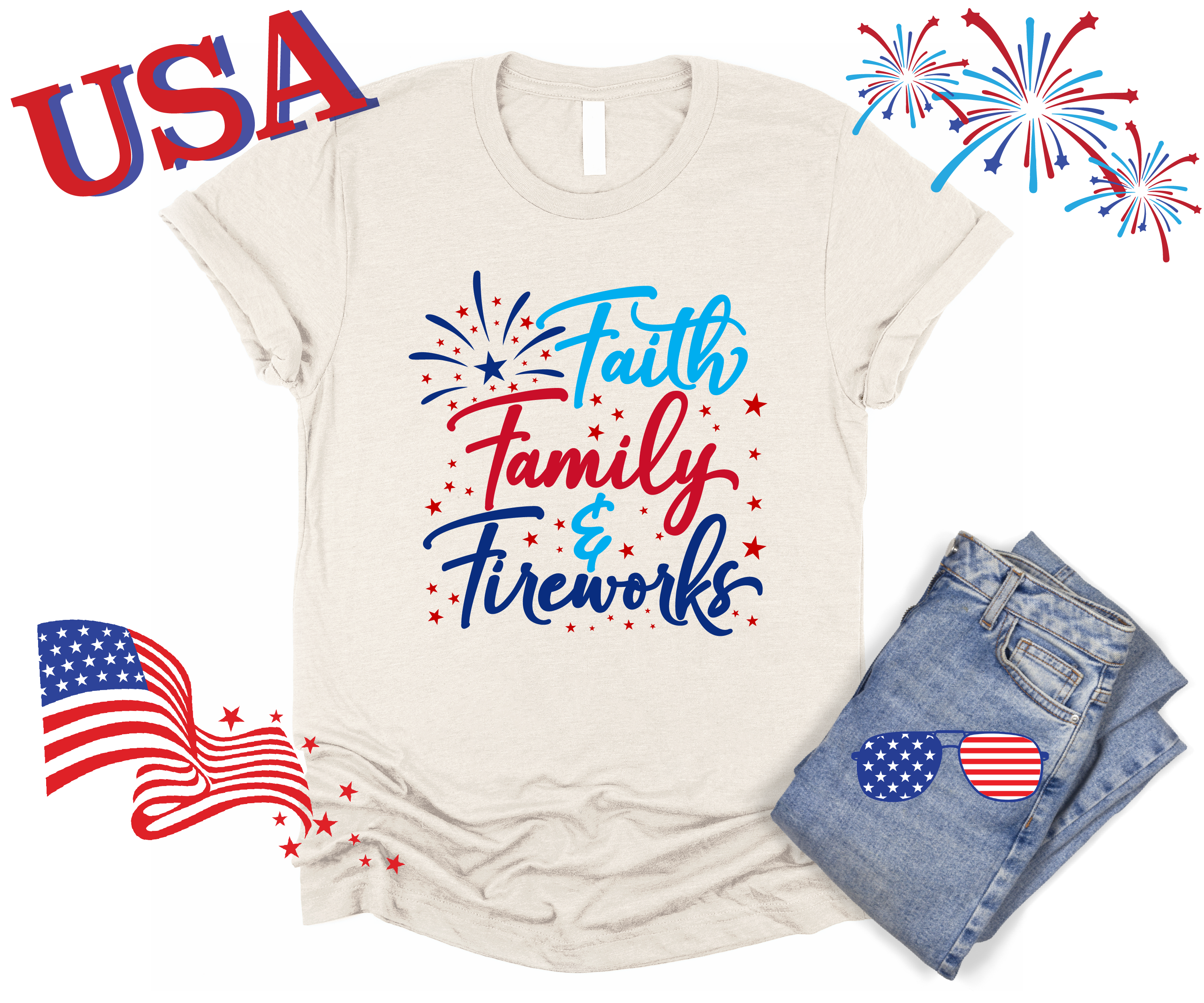 4th of July Printed Shirt