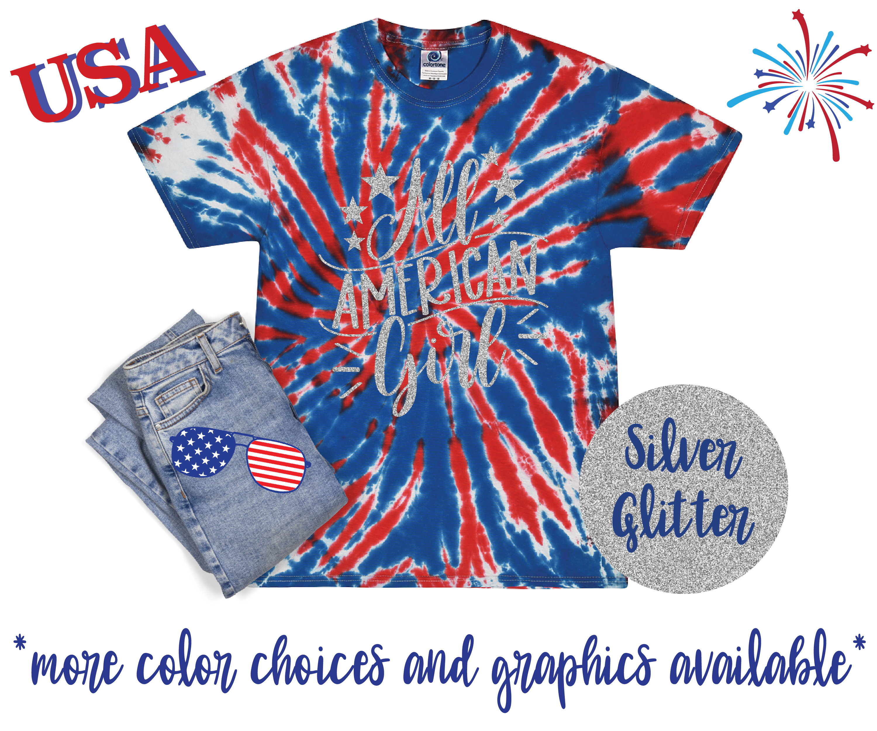 4th of July Tie Dye Shirt