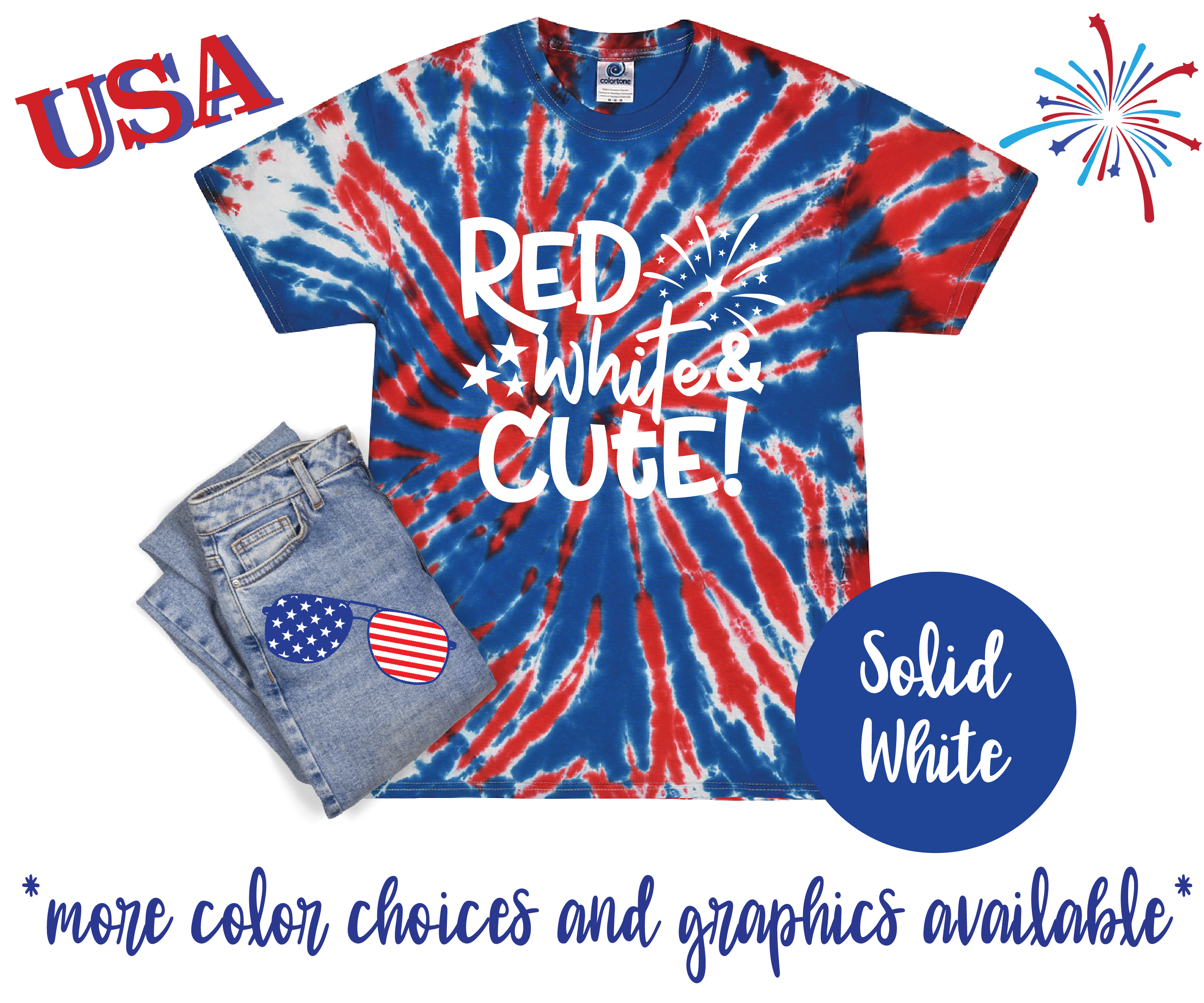 4th of July Tie Dye Shirt