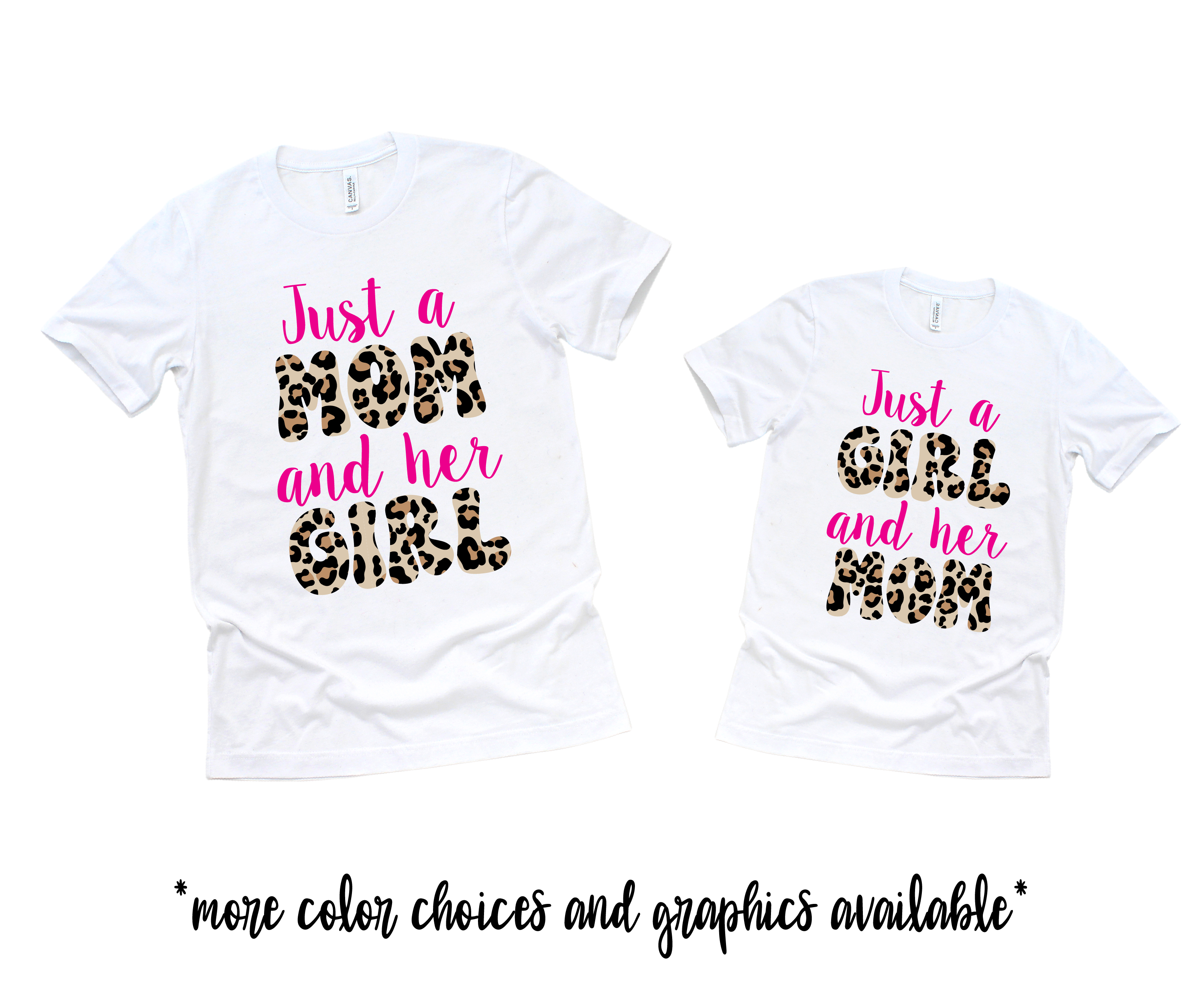 Mama Mini Leopard Retro Matching Tees