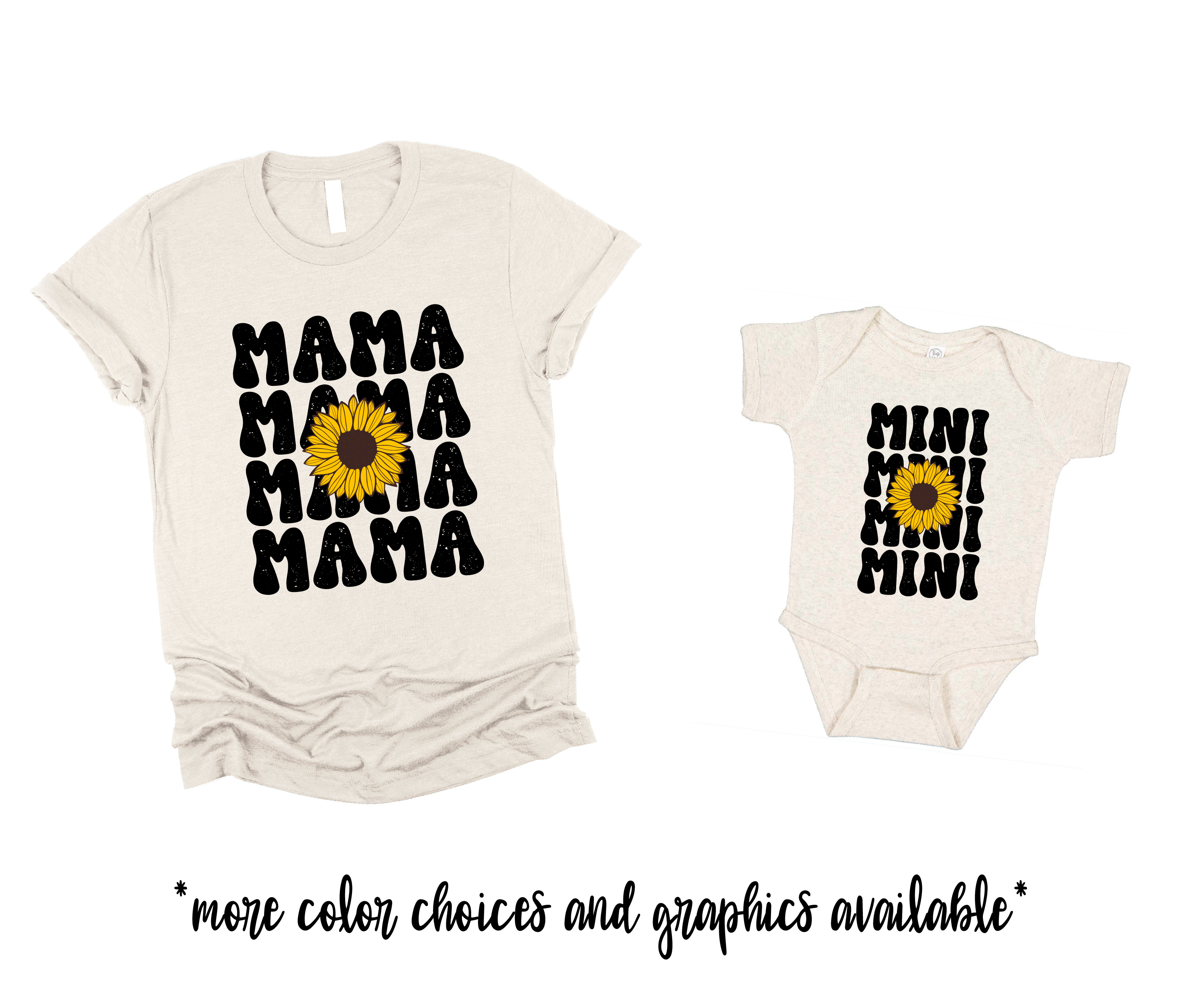 Mama Mini Floral Retro Matching Tees