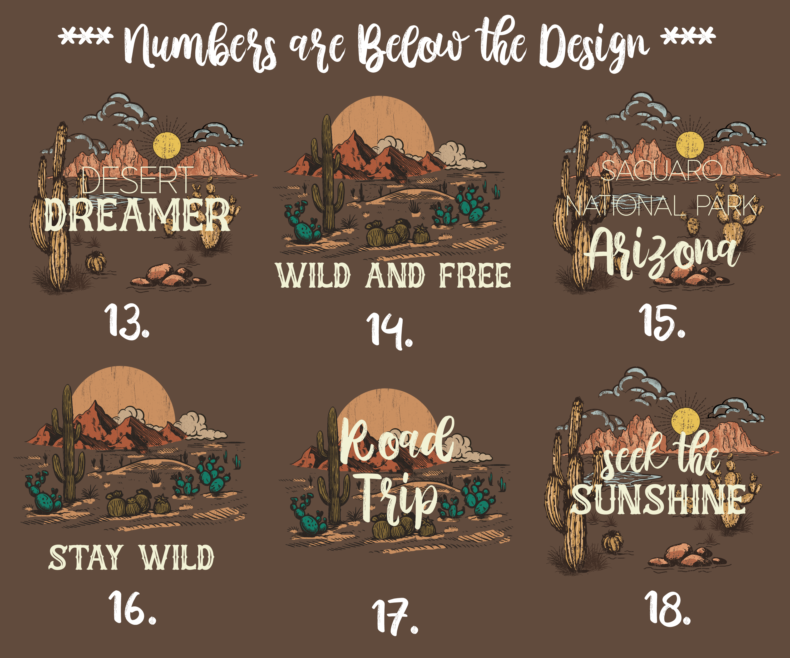 Joy Comes in the Morning Desert Scene Rustic Adventure Brown Tee