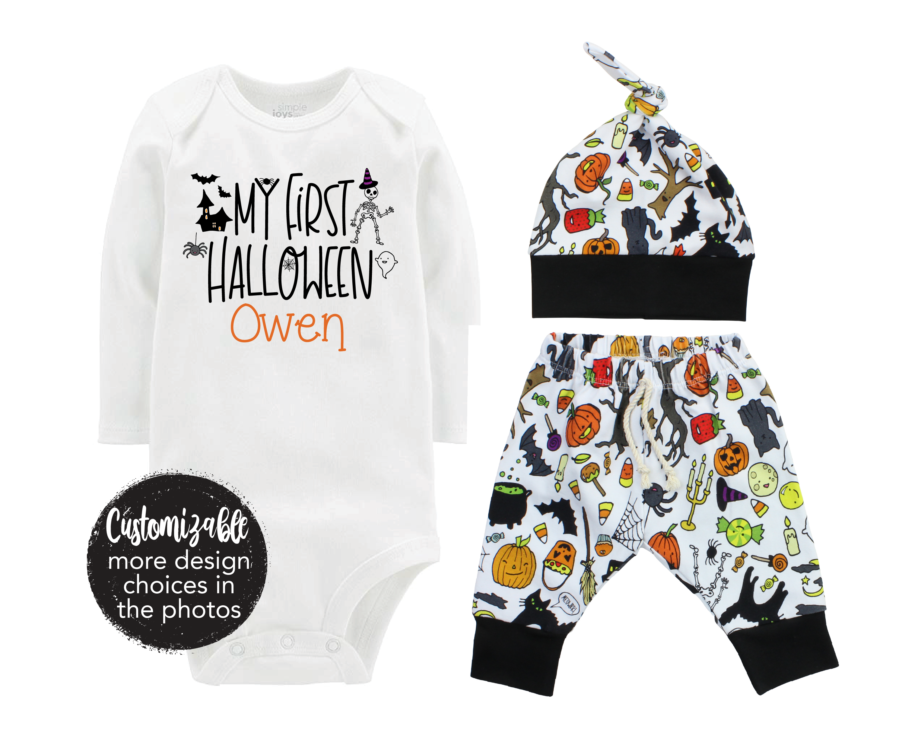 First Halloween Baby Boy Fall Outfit