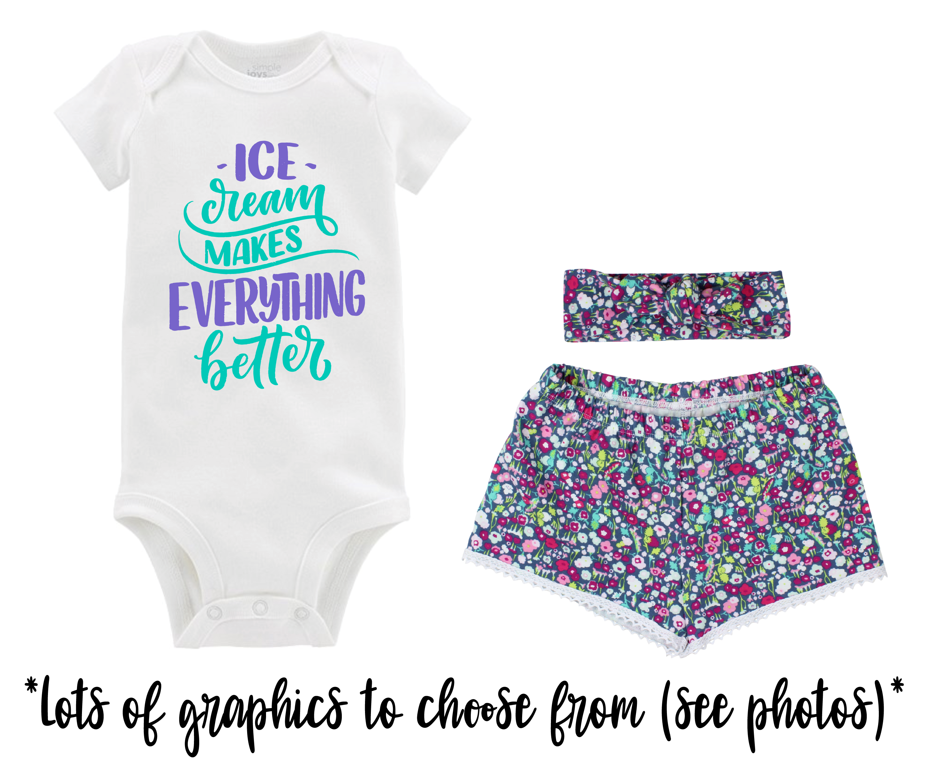 Girl Floral Short Outfit