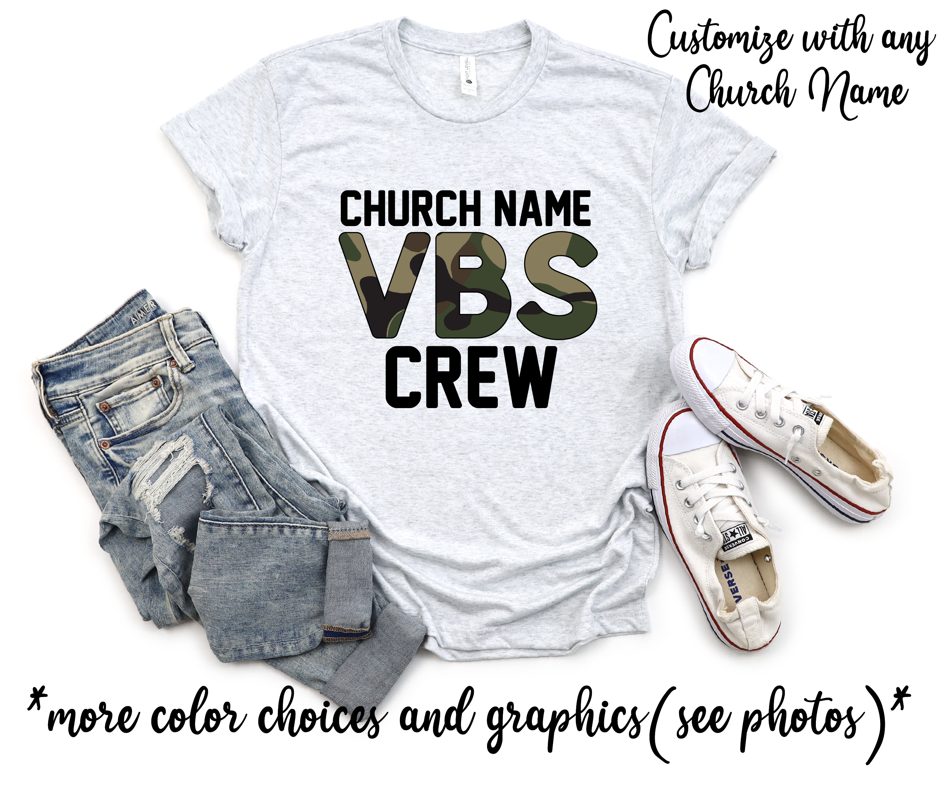 VBS Custom Church Name Vacation Bible School Team Leader Shirts