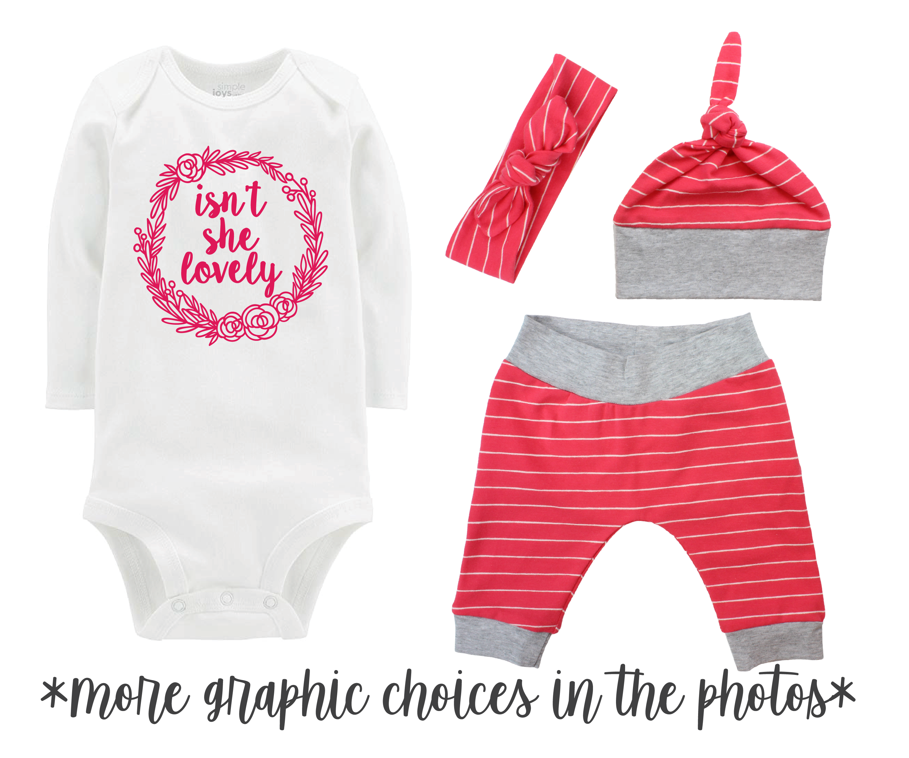 Pink Stripe Baby Outfit