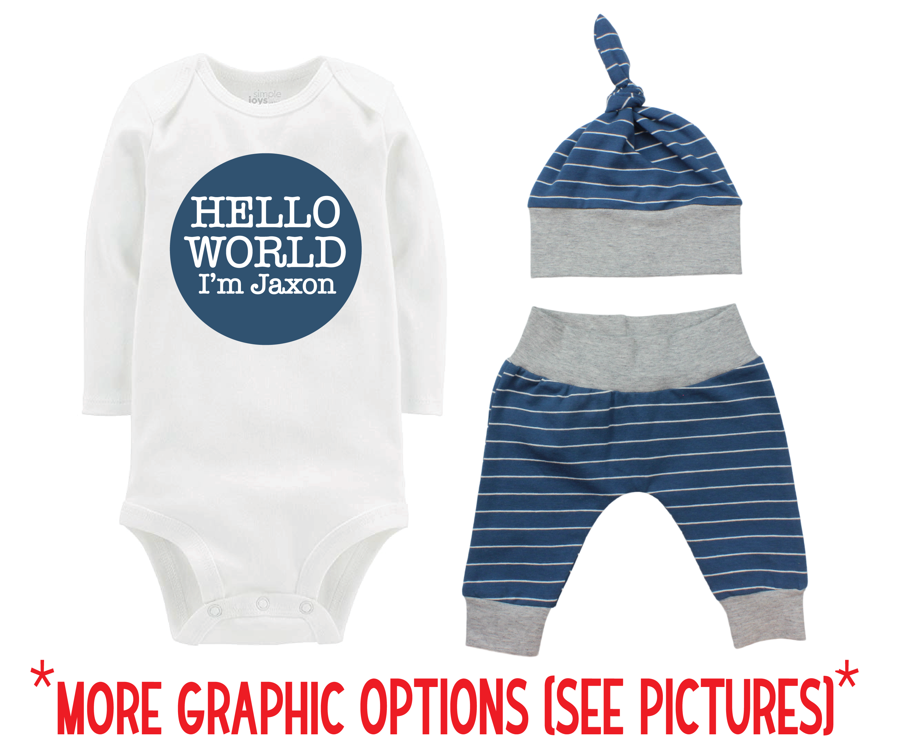 Baby Boy Blue Stripe Outfit