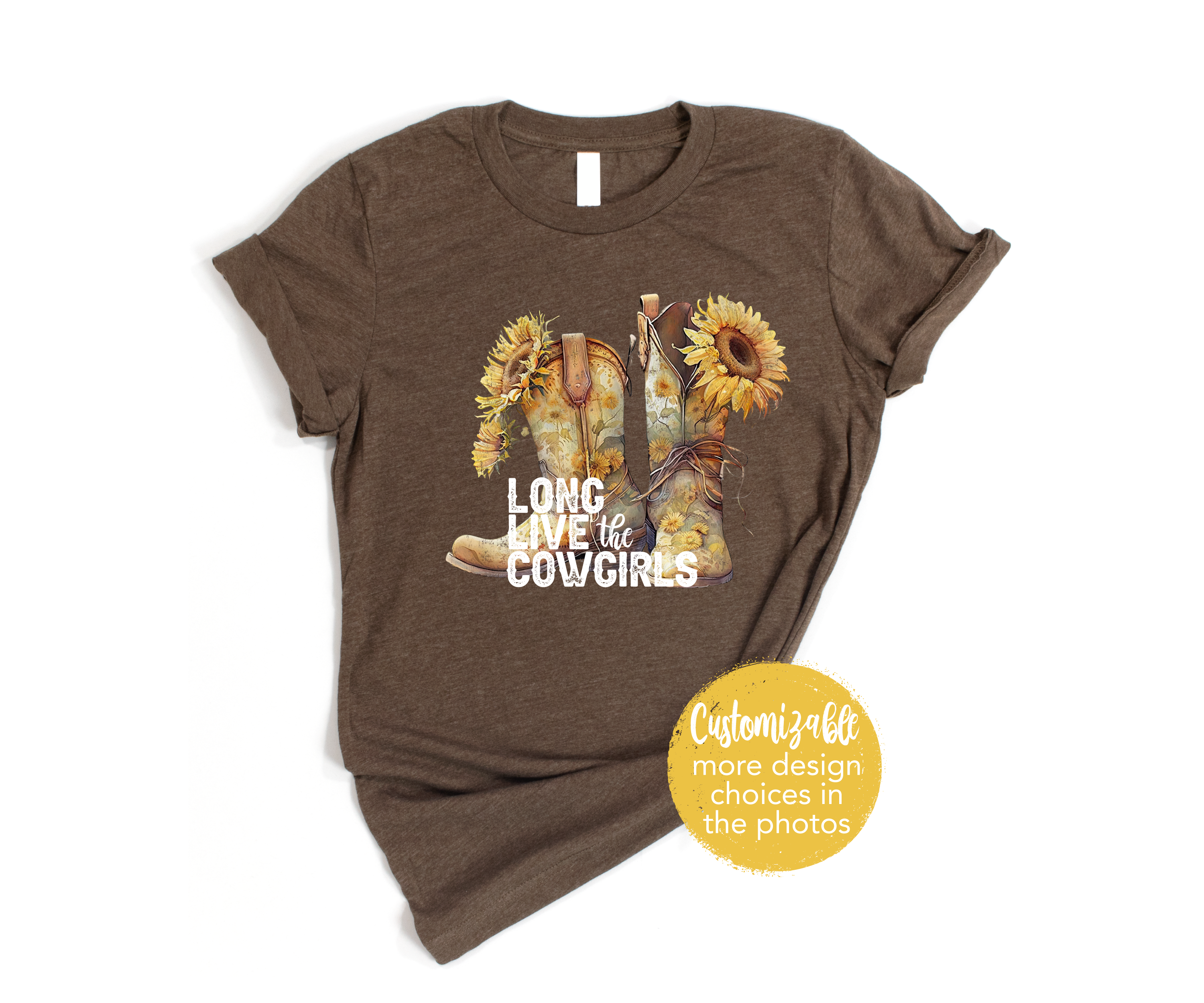 Just a Small Town Girl Western Boots Floral Rodeo Shirt