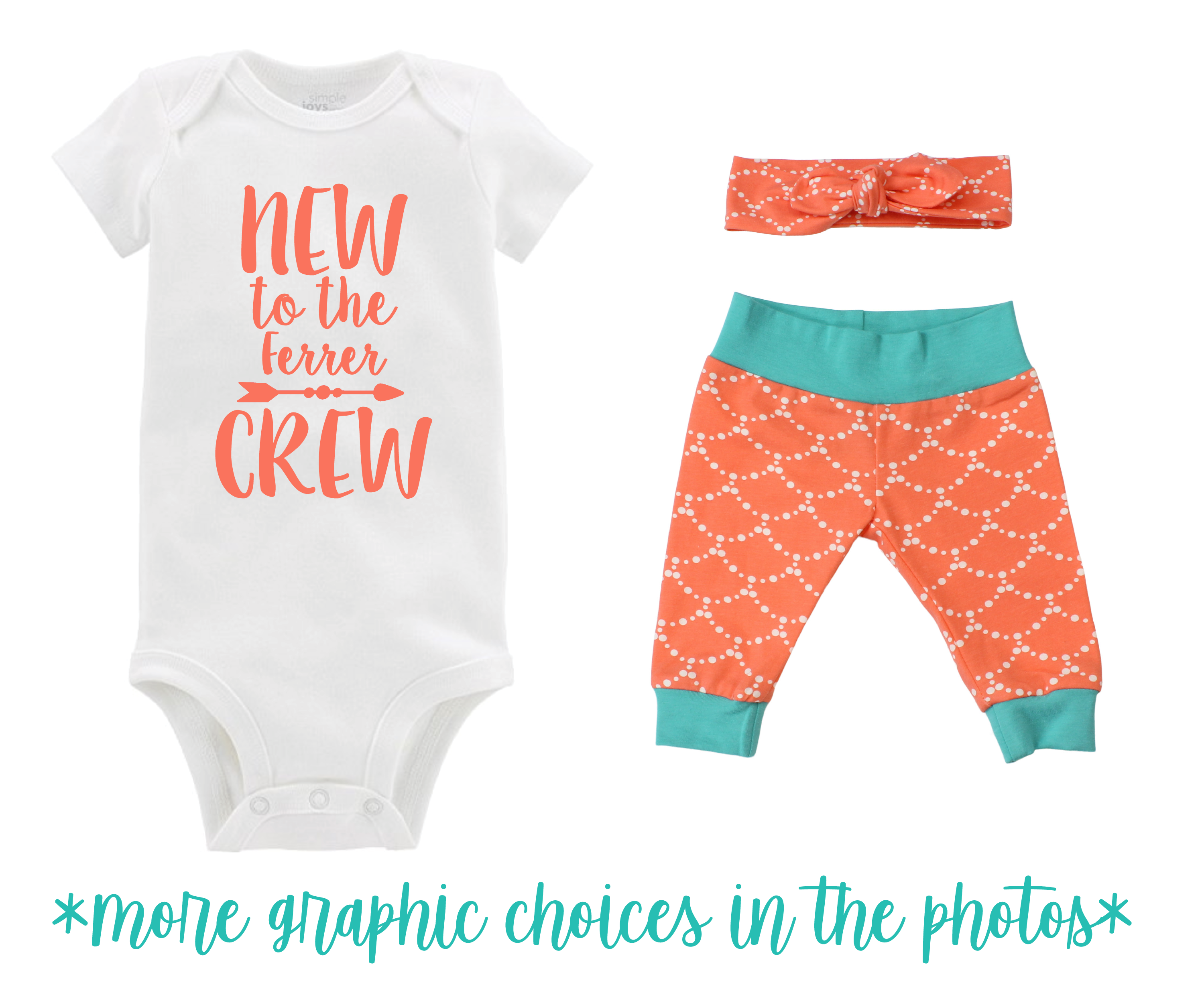 Coral Summer Baby Girl Outfit