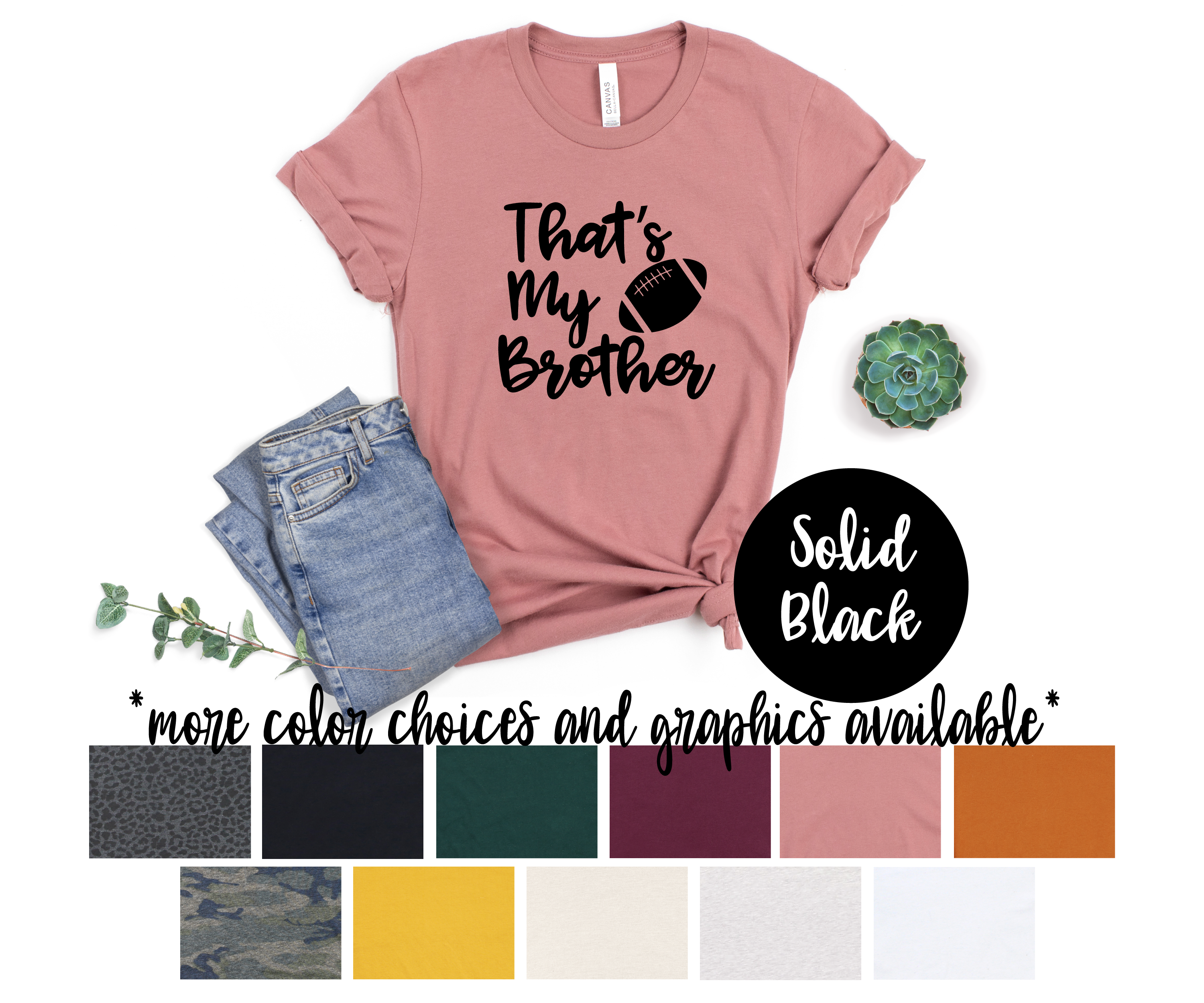 Football Mom Solid Shirt - Other Graphics Available