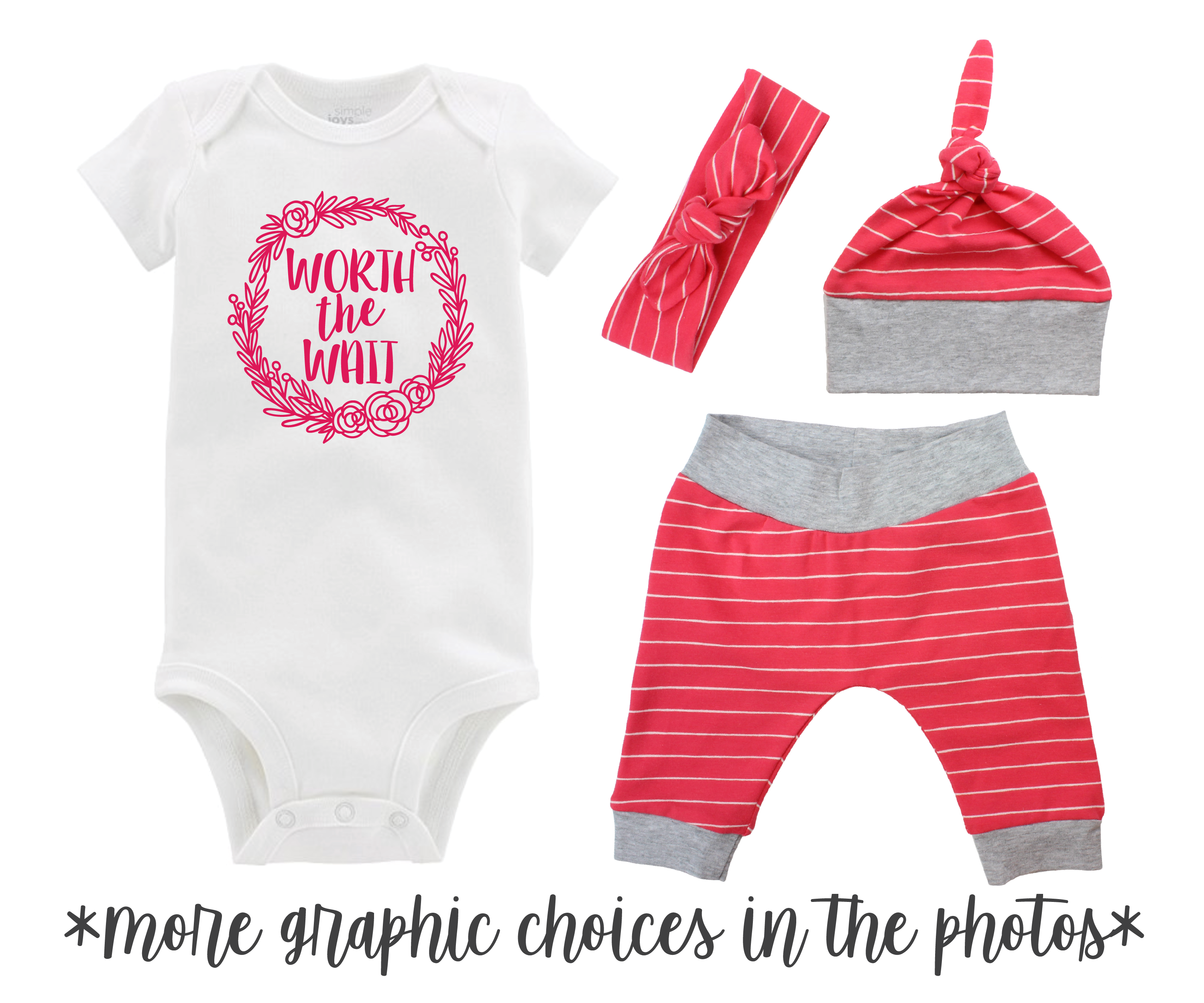 Pink Stripe Baby Outfit