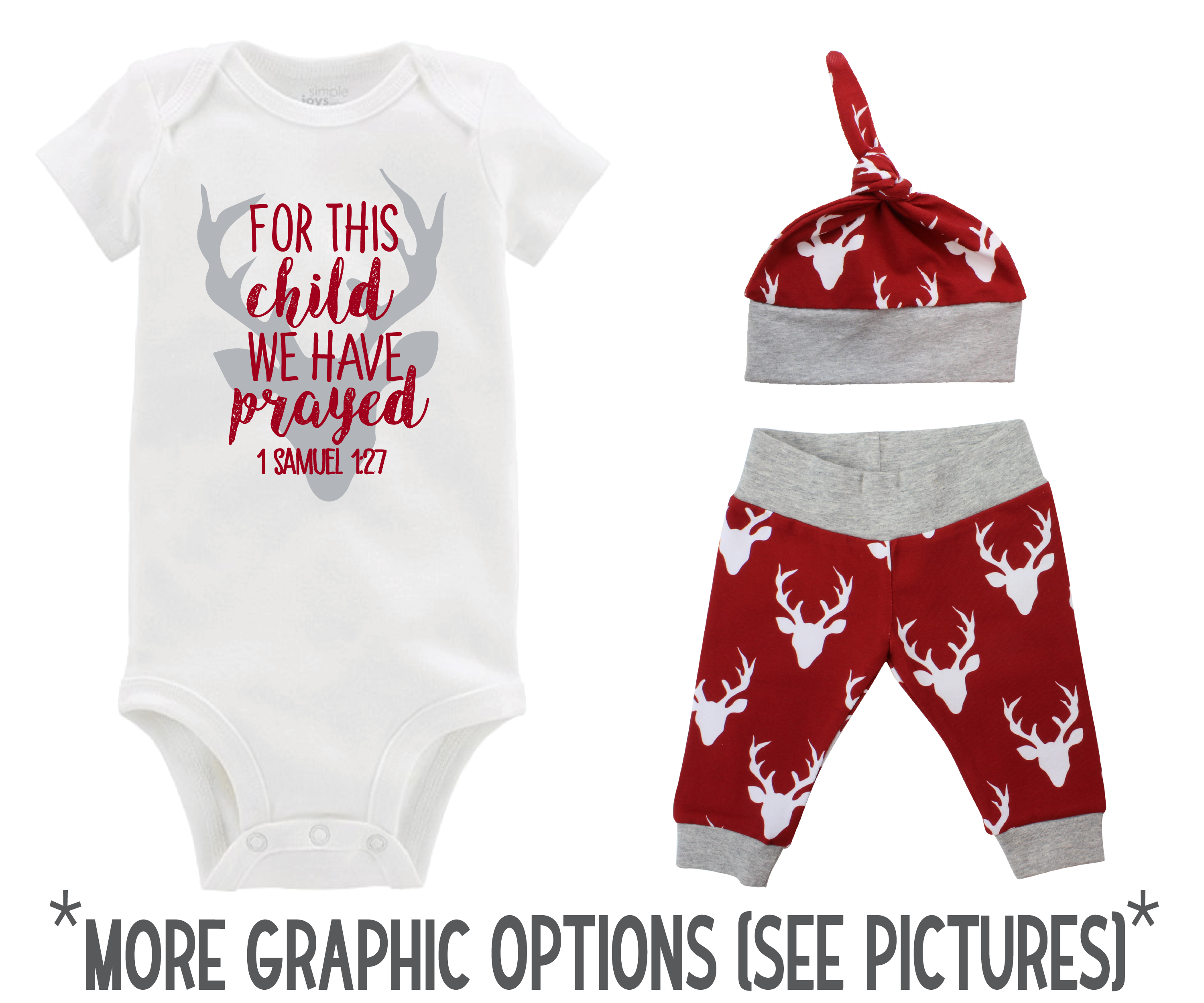 Red Deer Baby Boy Outfit