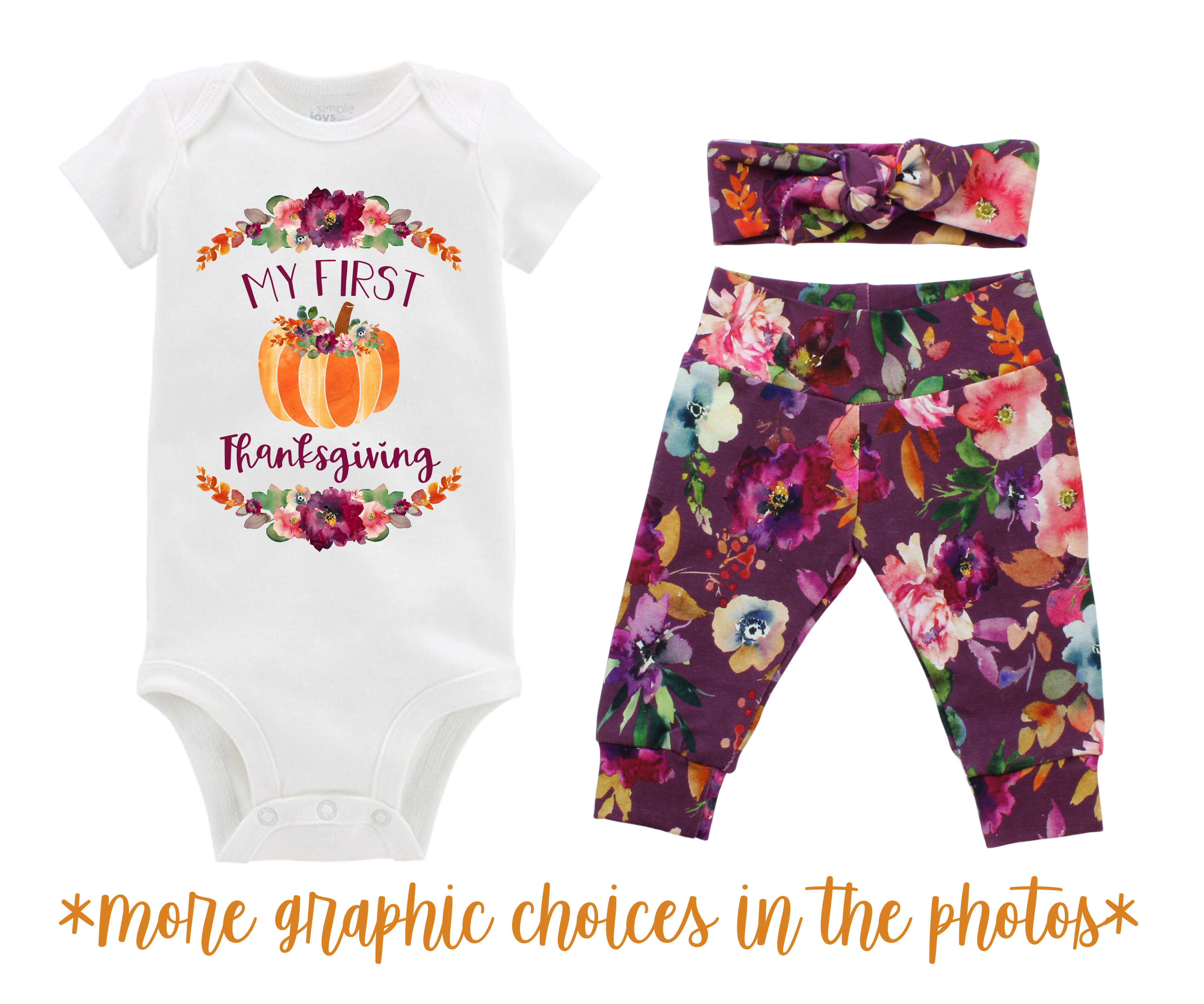 Girl Mauve Floral Fall Baby Outfit