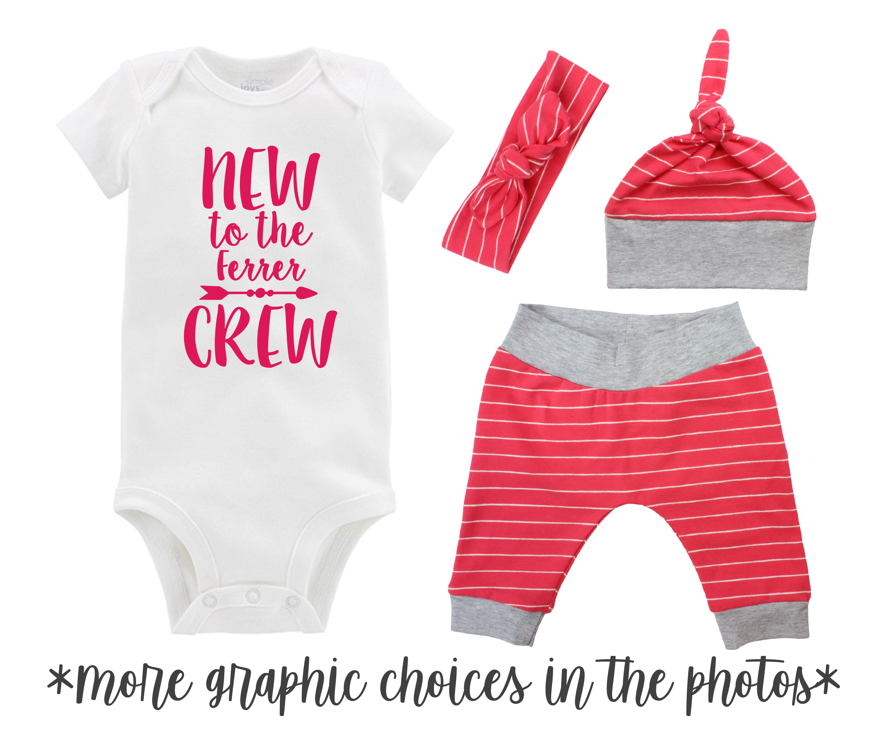 Pink Stripe Baby Outfit
