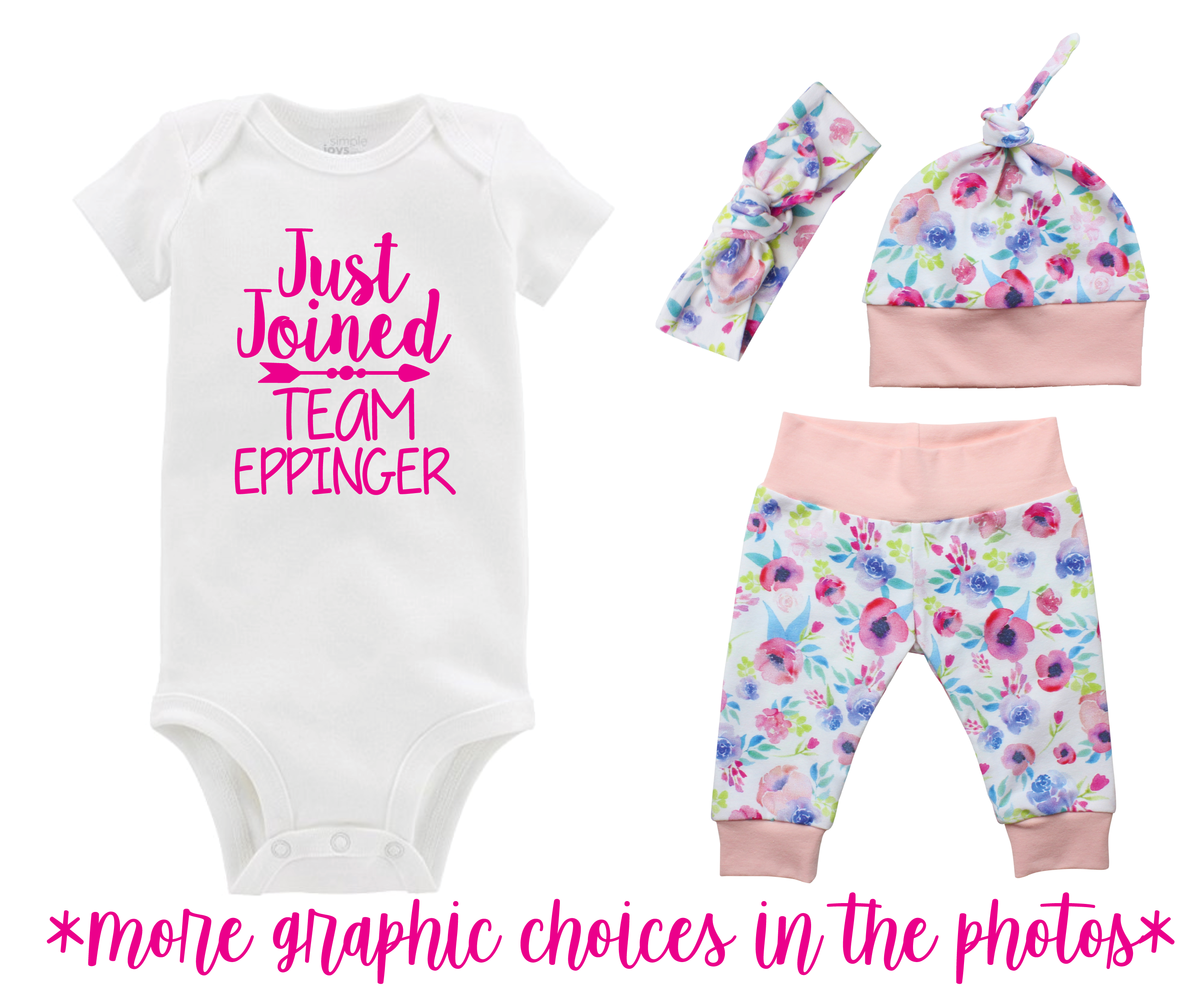 Watercolor Floral Baby Girl Outfit