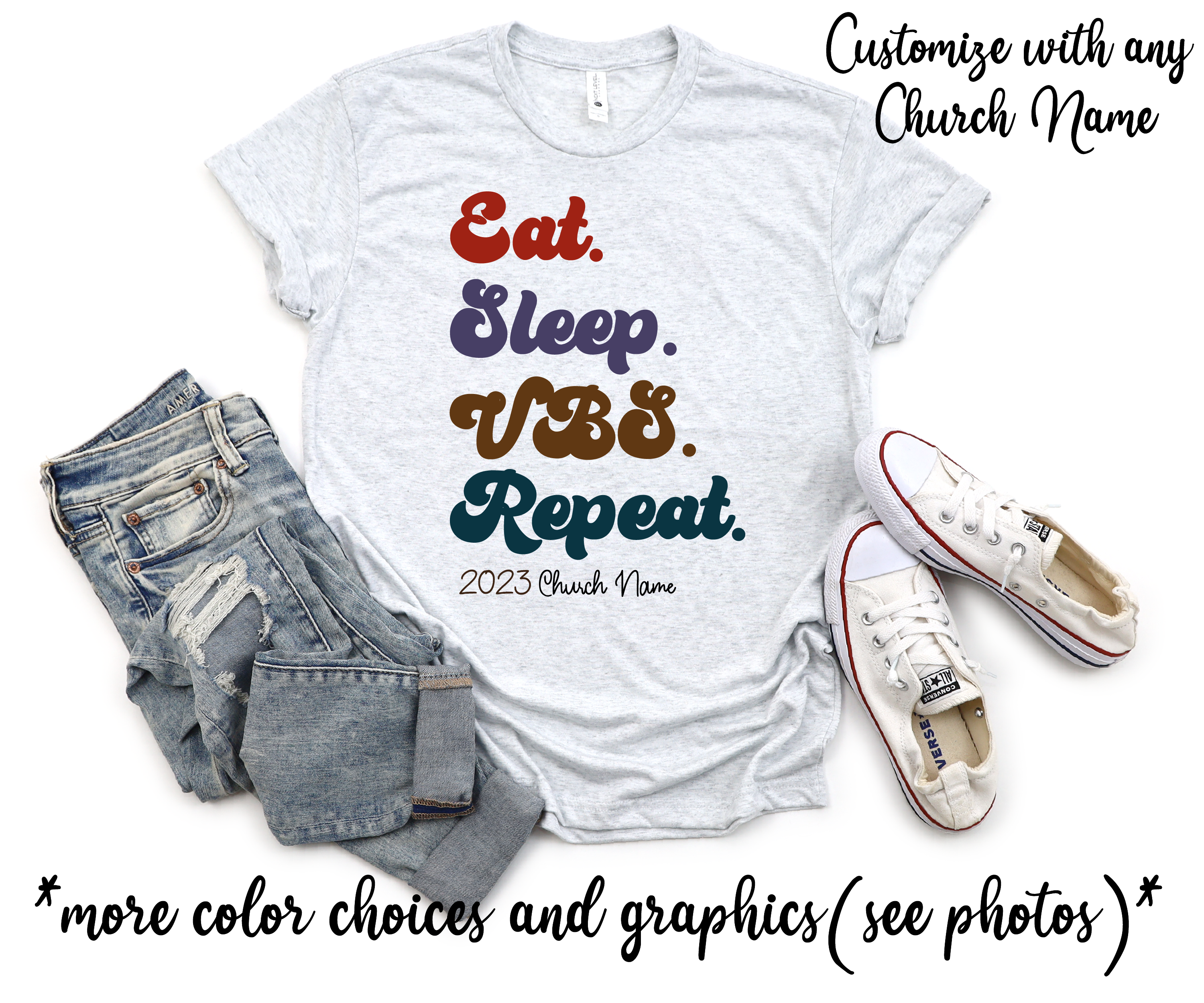 VBS Custom Church Name Vacation Bible School Team Leader Shirts