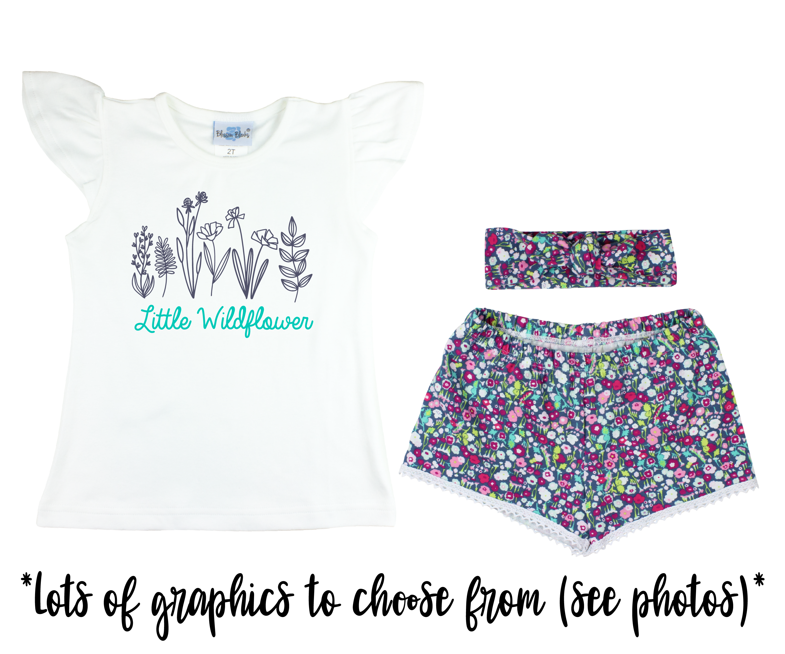 Girl Floral Short Outfit