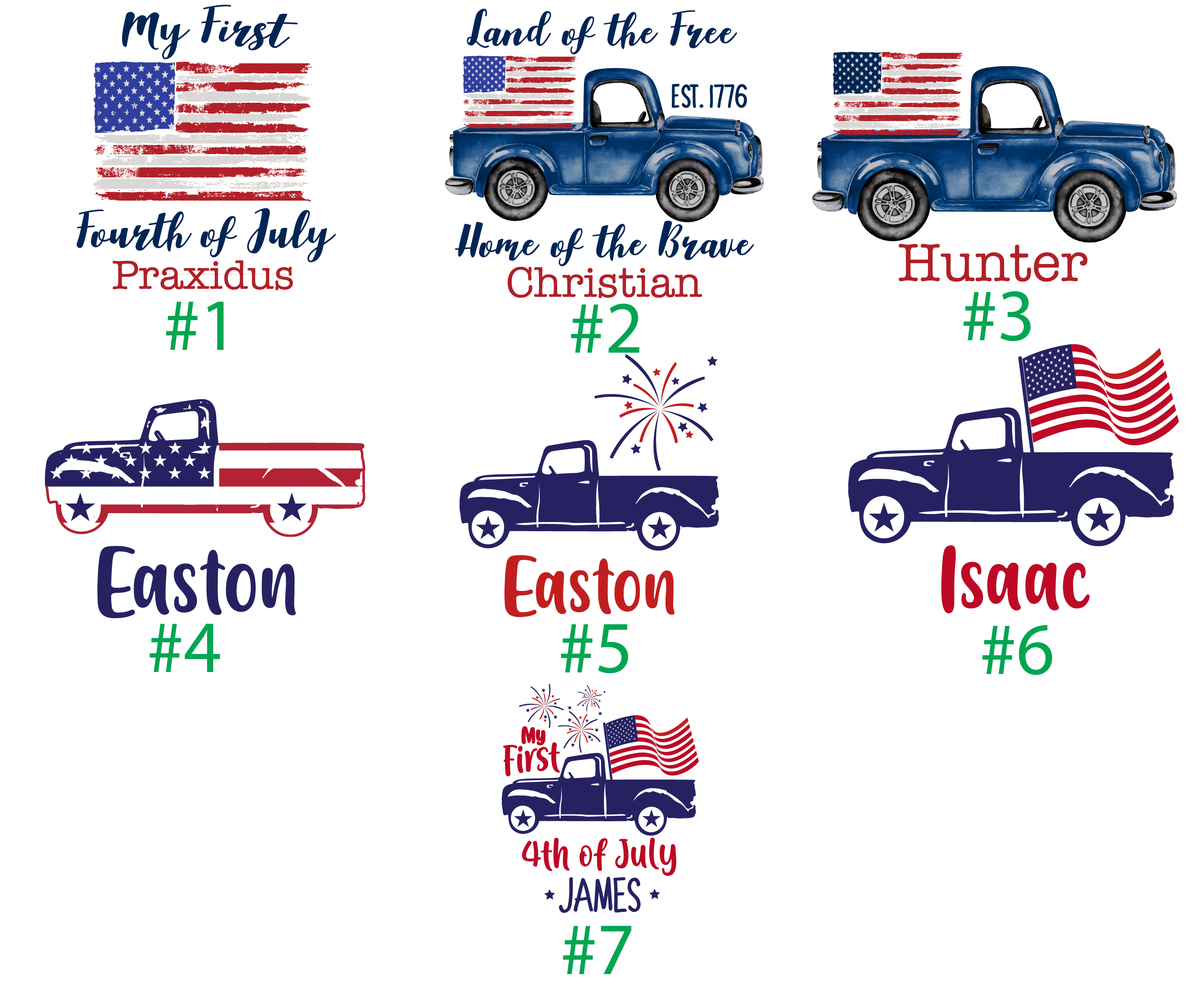 Baby Boy 4th of July Short Outfit