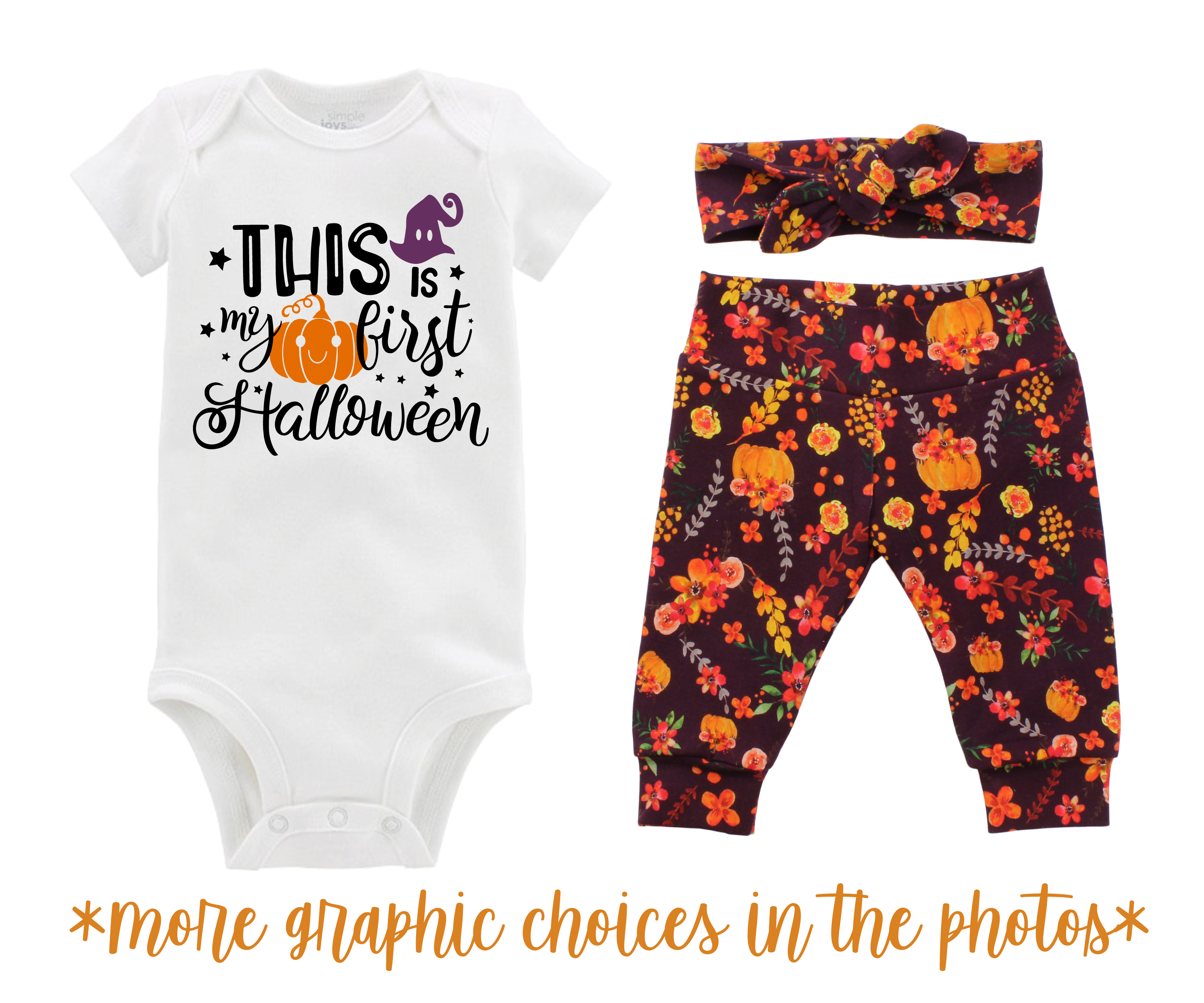 Thanksgiving Wine Fall Floral Baby Outfit