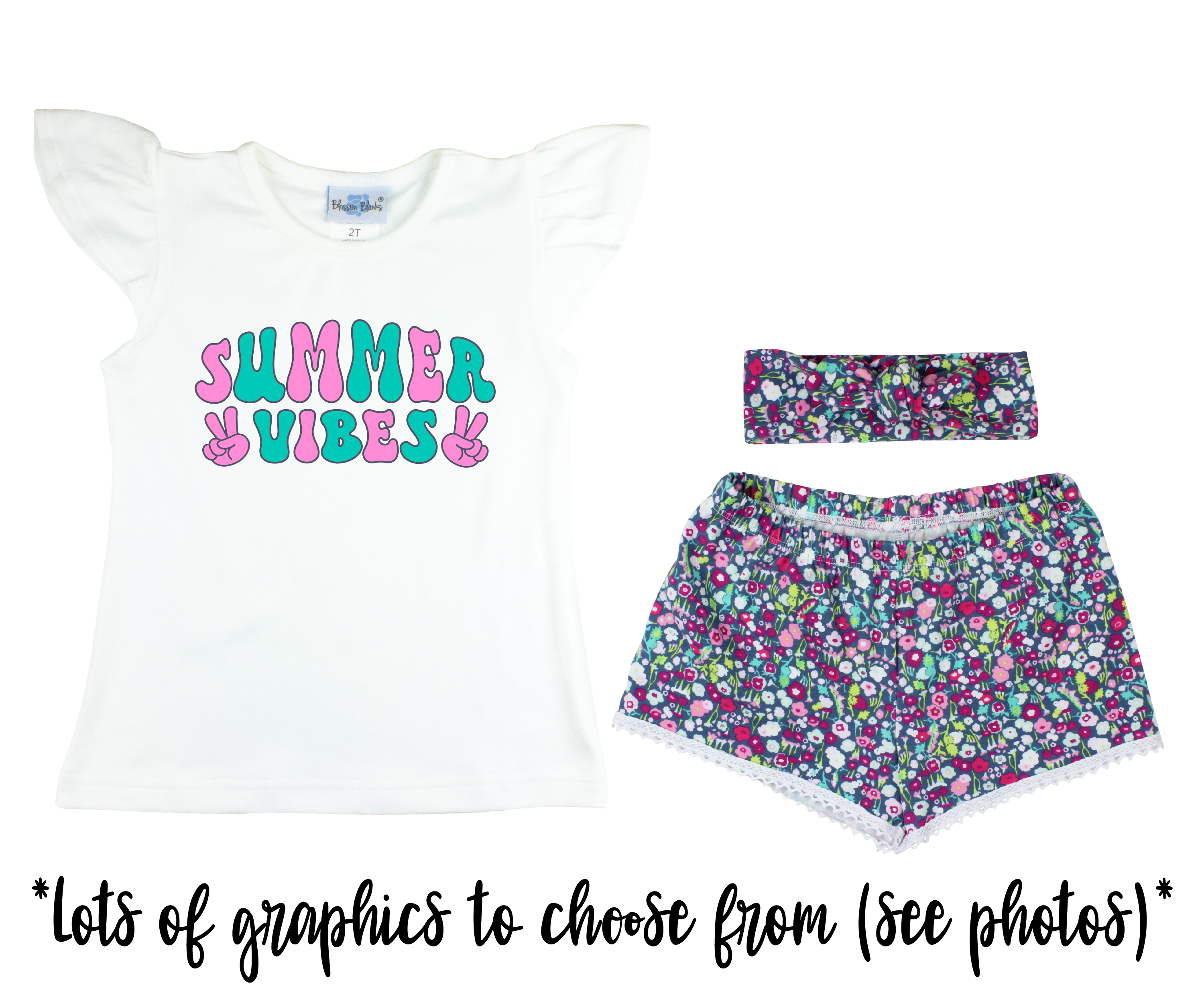 Girl Floral Short Outfit