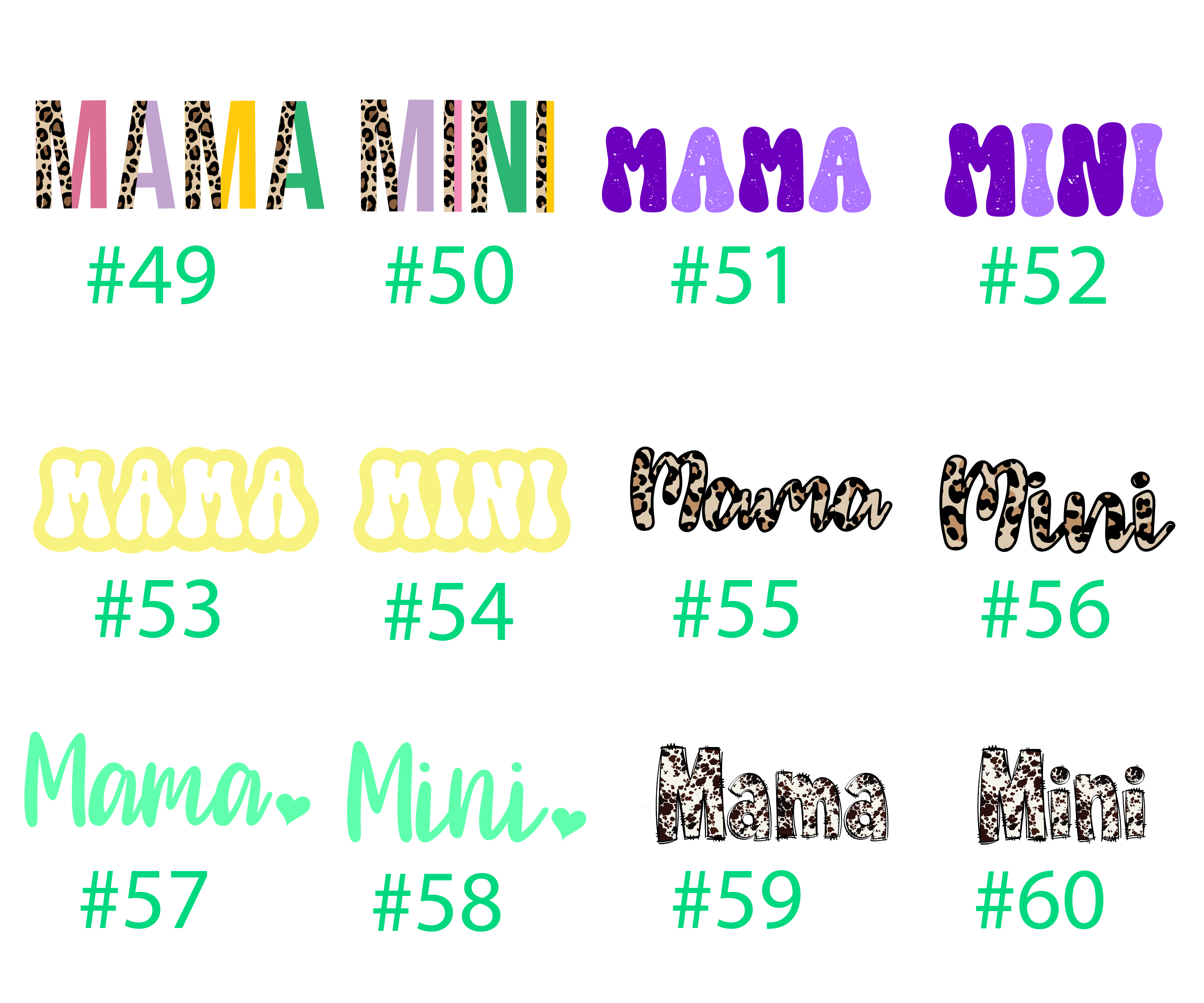 Mama Mini Floral Retro Matching Tees