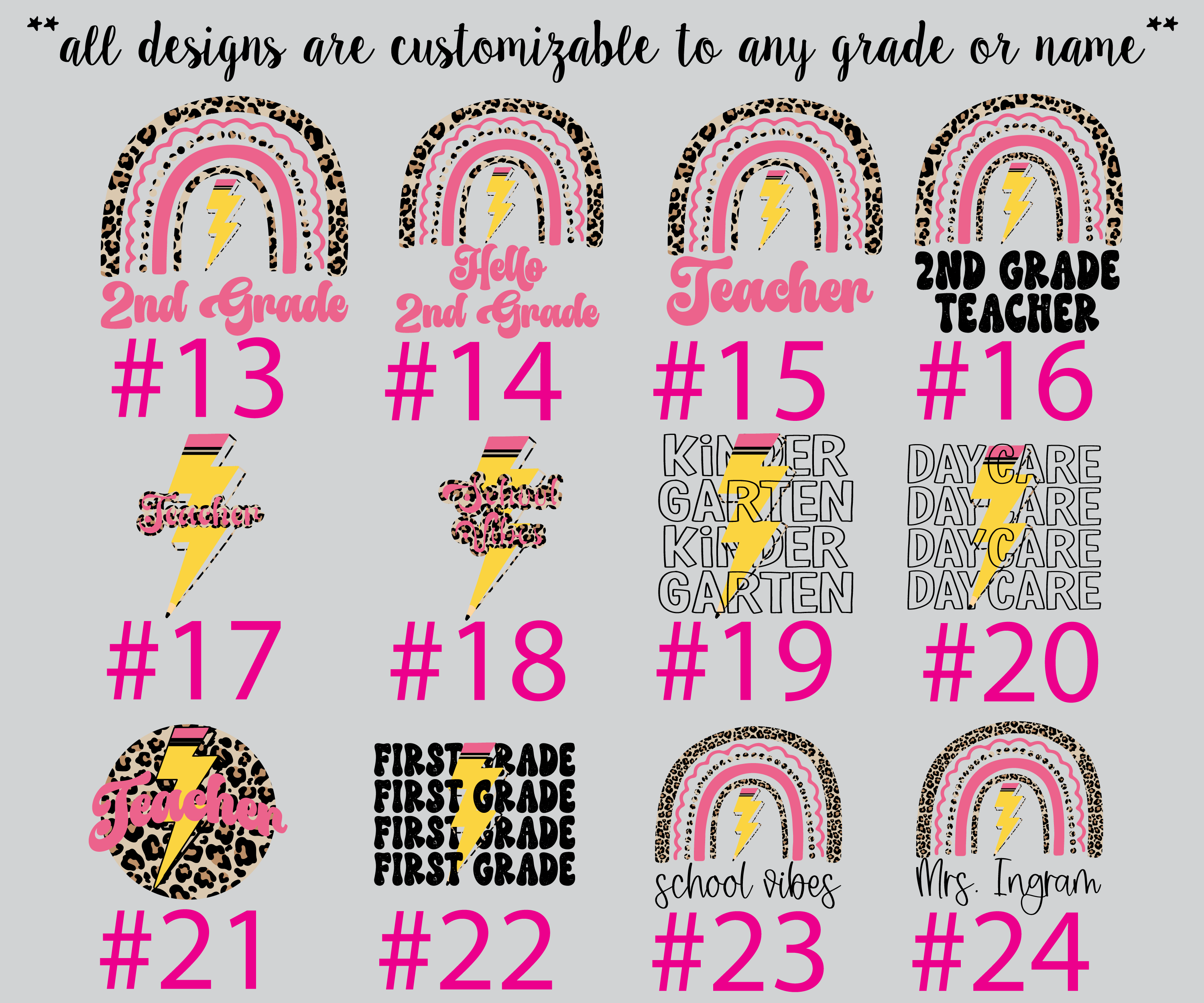 Teacher School Shirt Custom Grade Name Unisex Toddler Youth Adult Tees