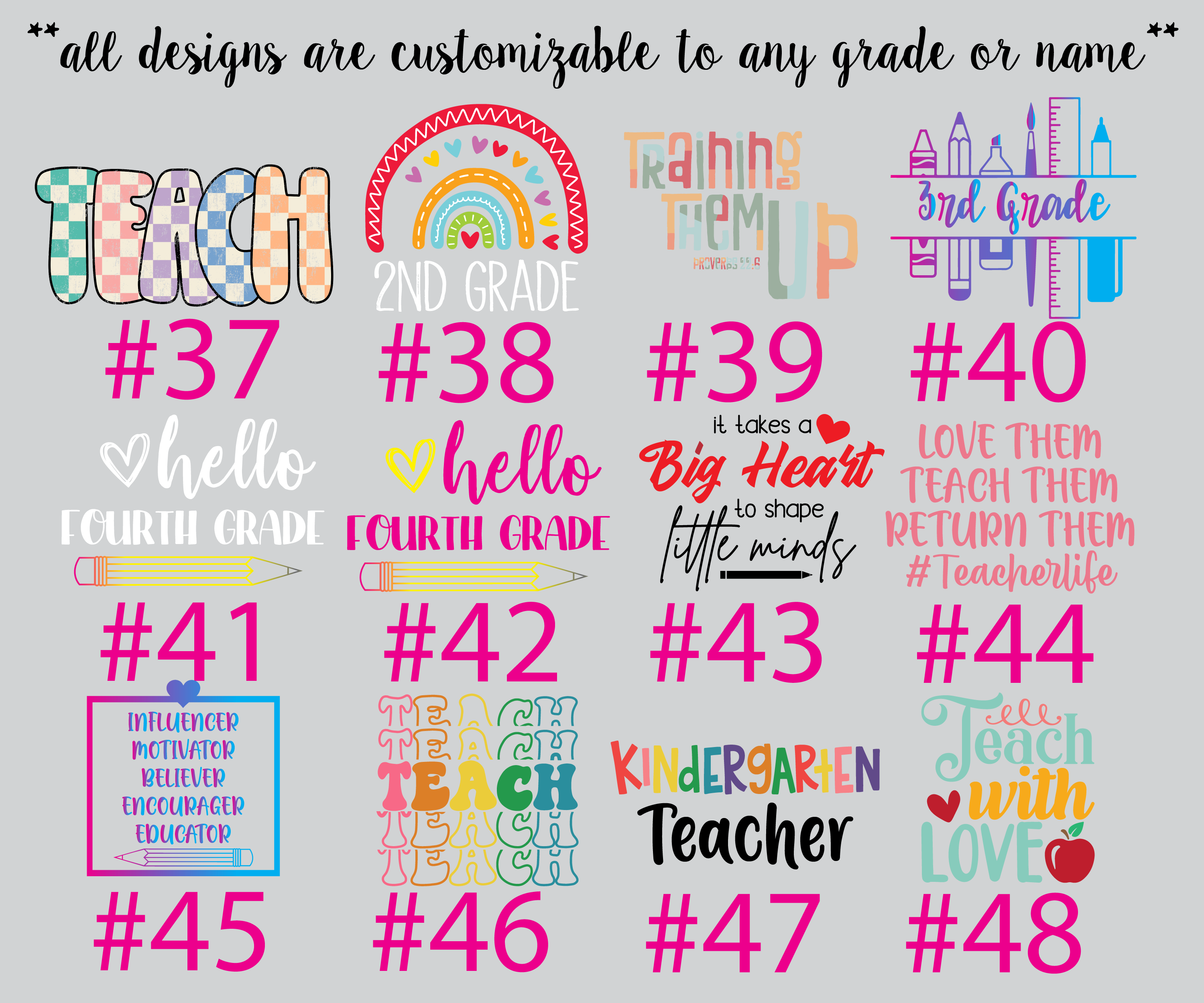 Teacher School Shirt Custom Grade Name Unisex Toddler Youth Adult Tees