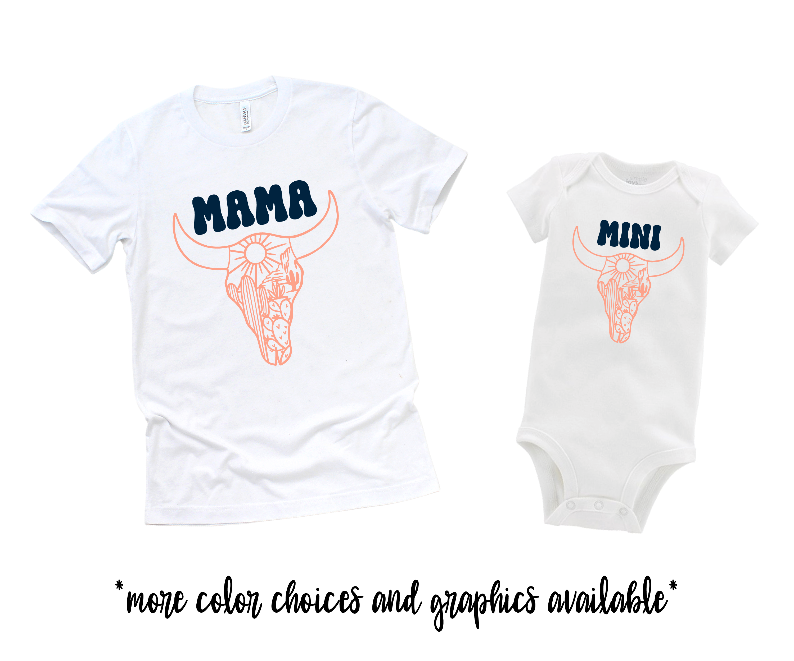 Mama Mini Floral Retro Matching Tees