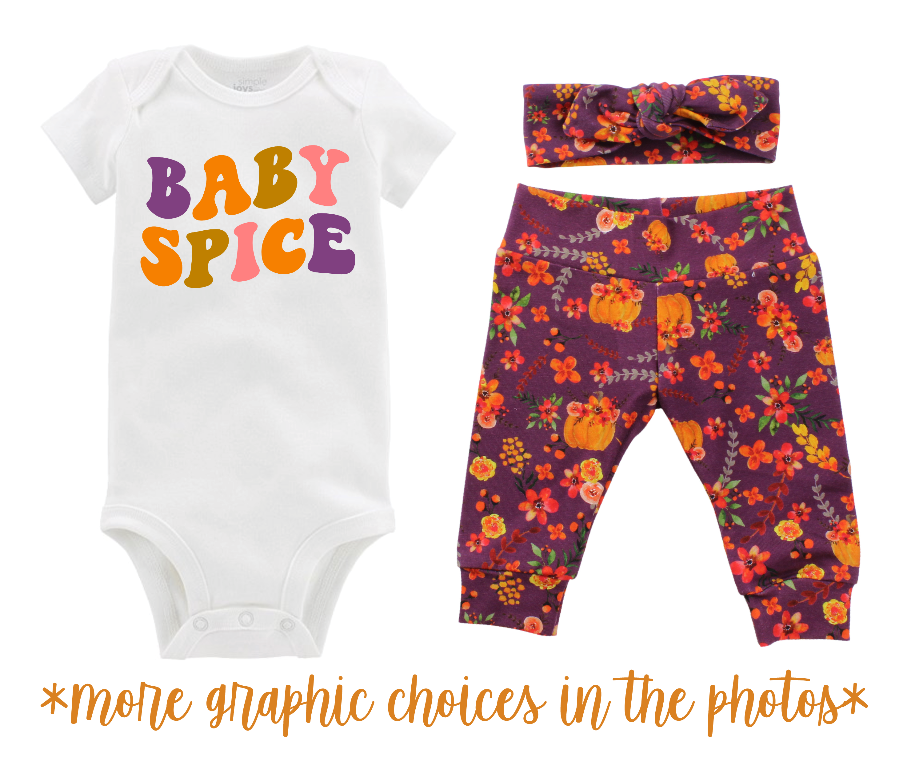 Thanksgiving Girl Mauve Fall Floral Baby Outfit