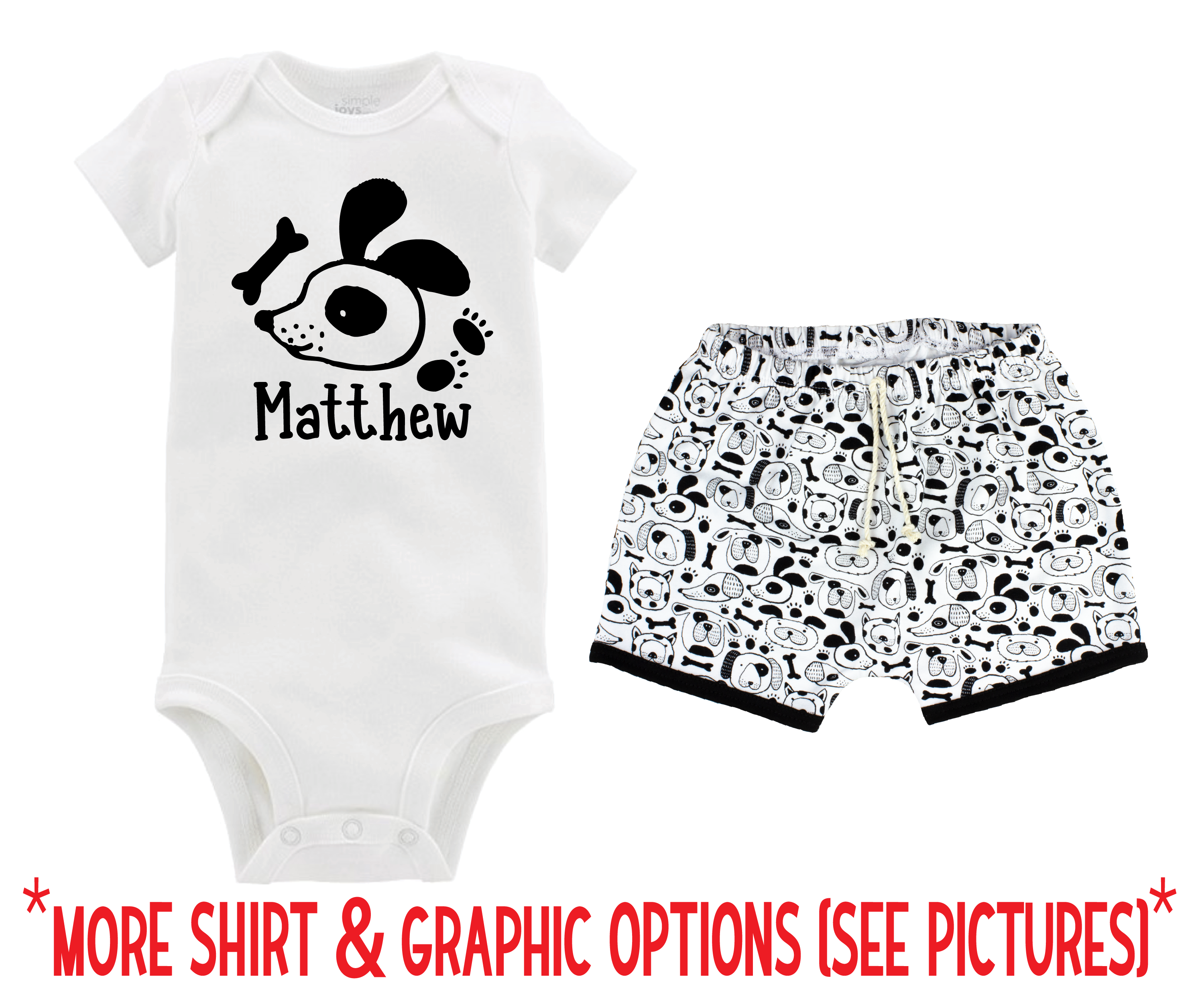 Dog Boy Short Outfit