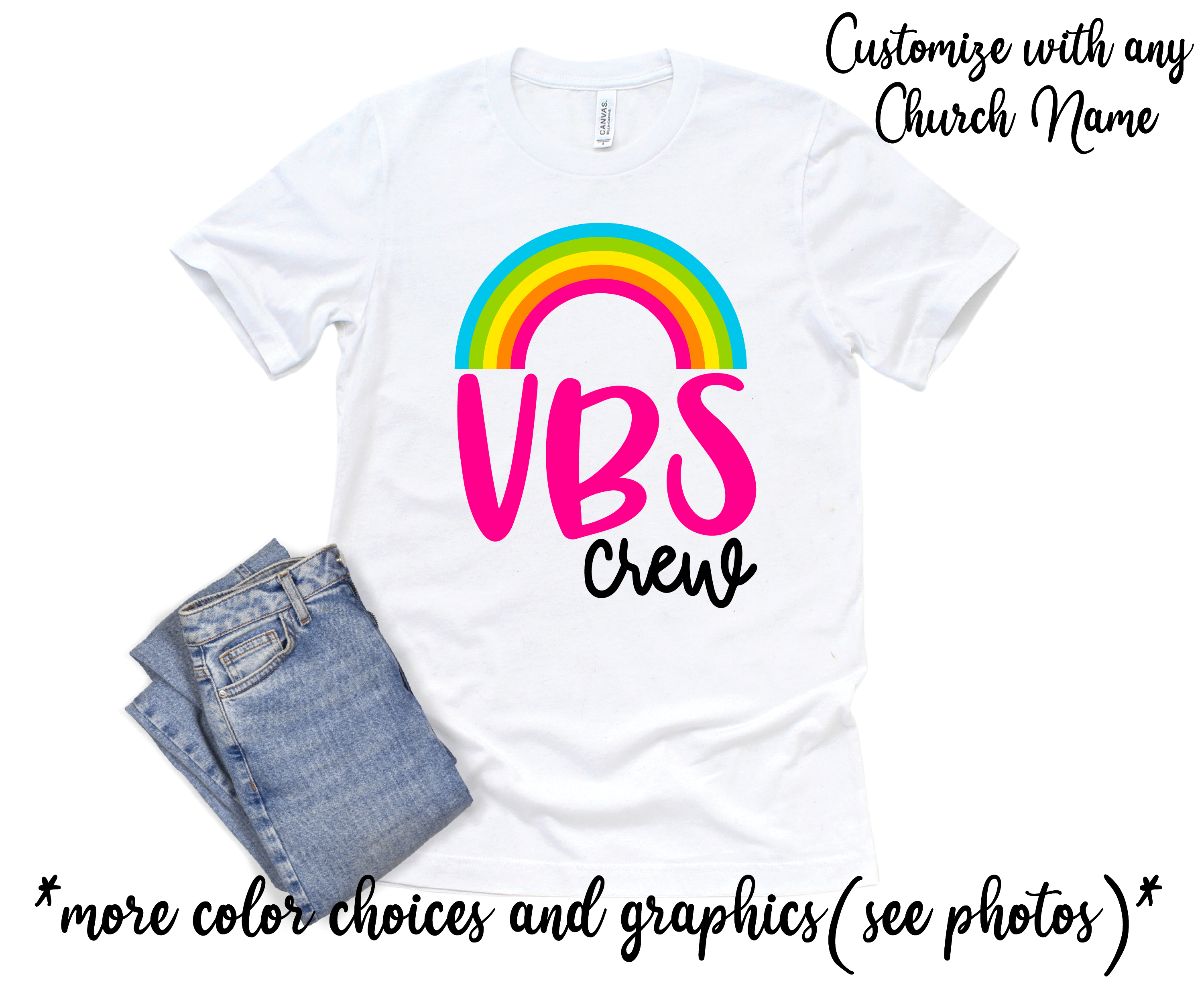 VBS Custom Church Name Vacation Bible School Team Leader Shirts