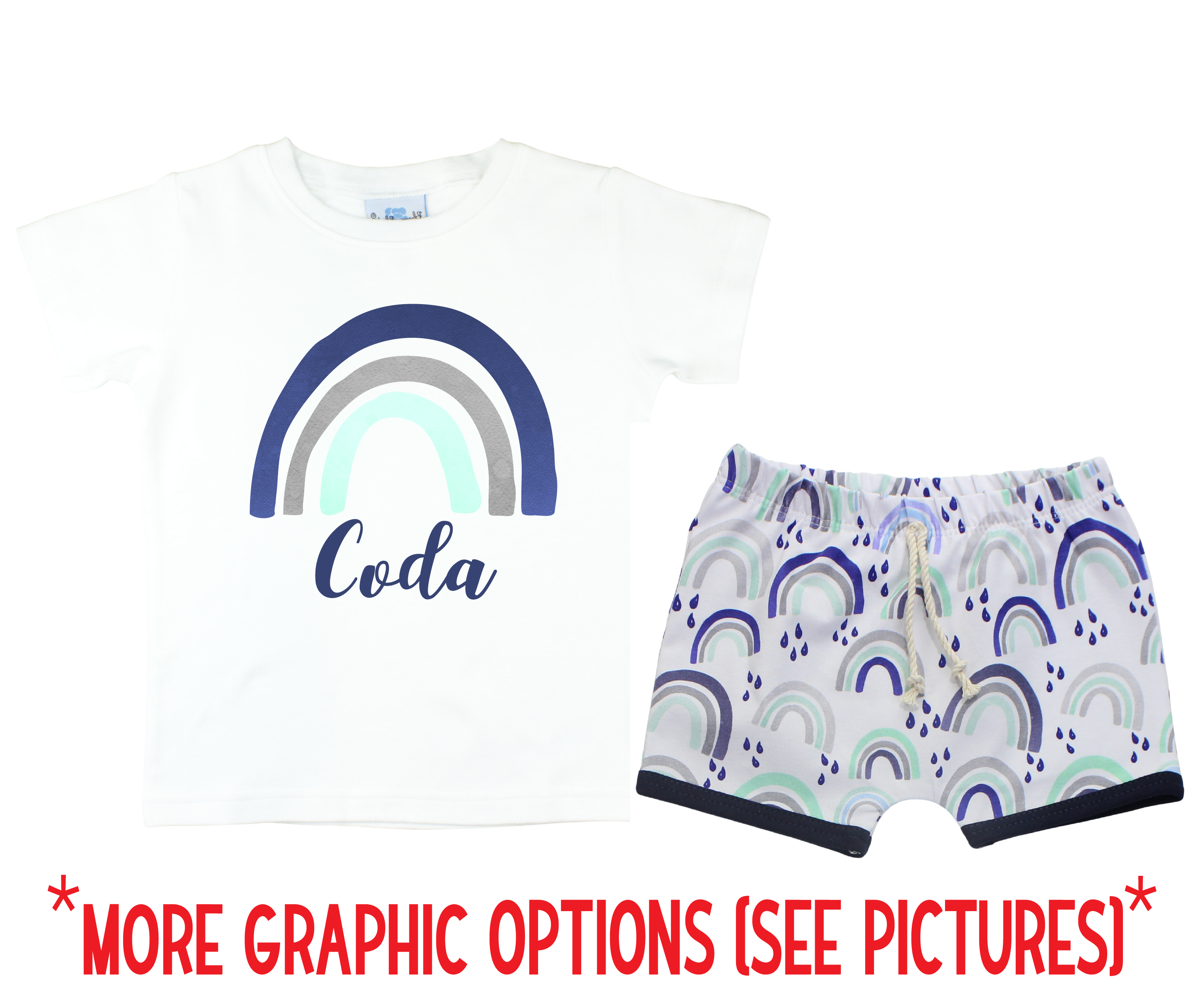 Boy Rainbow Toddler Short Outfit