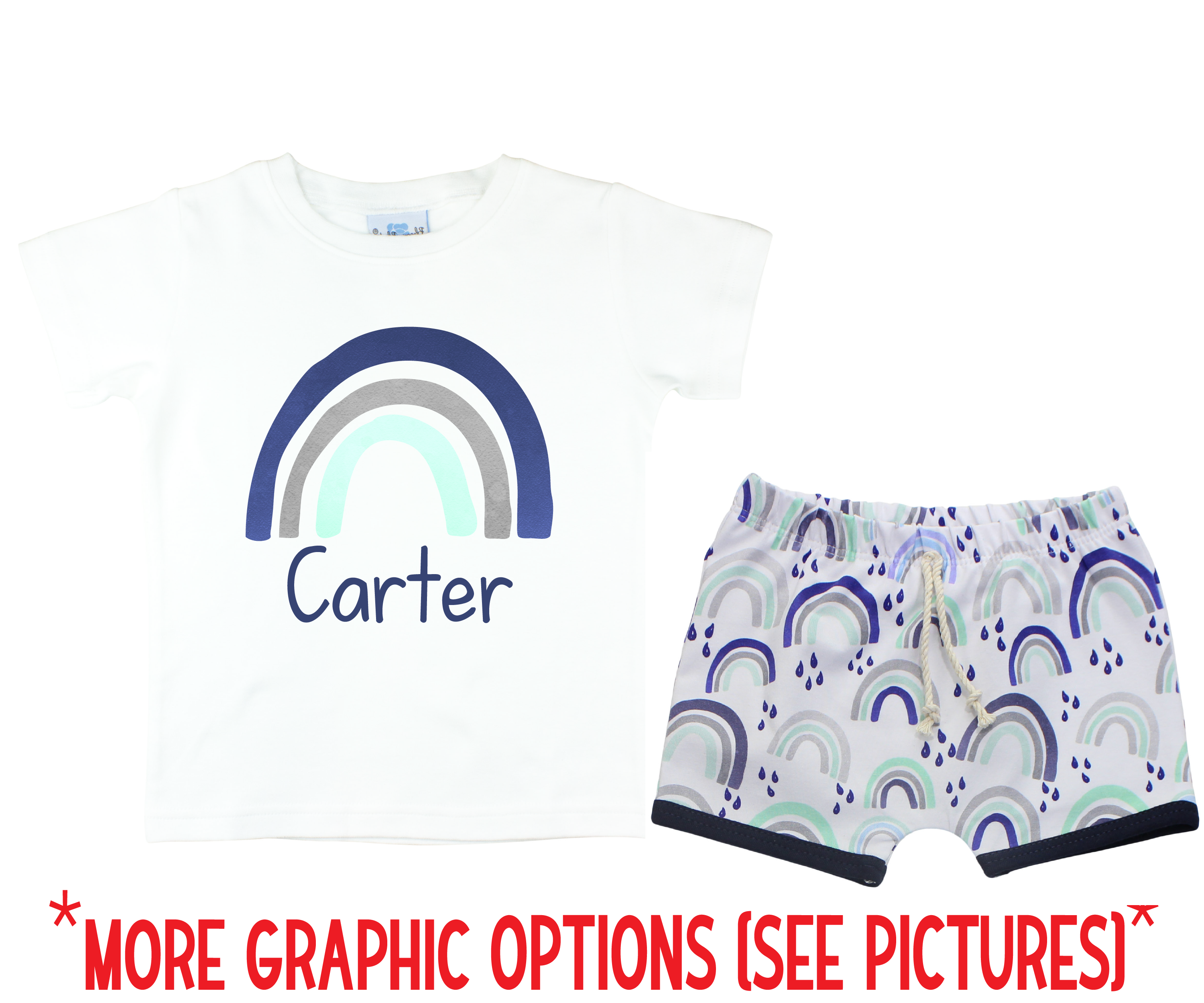 Boy Rainbow Toddler Short Outfit