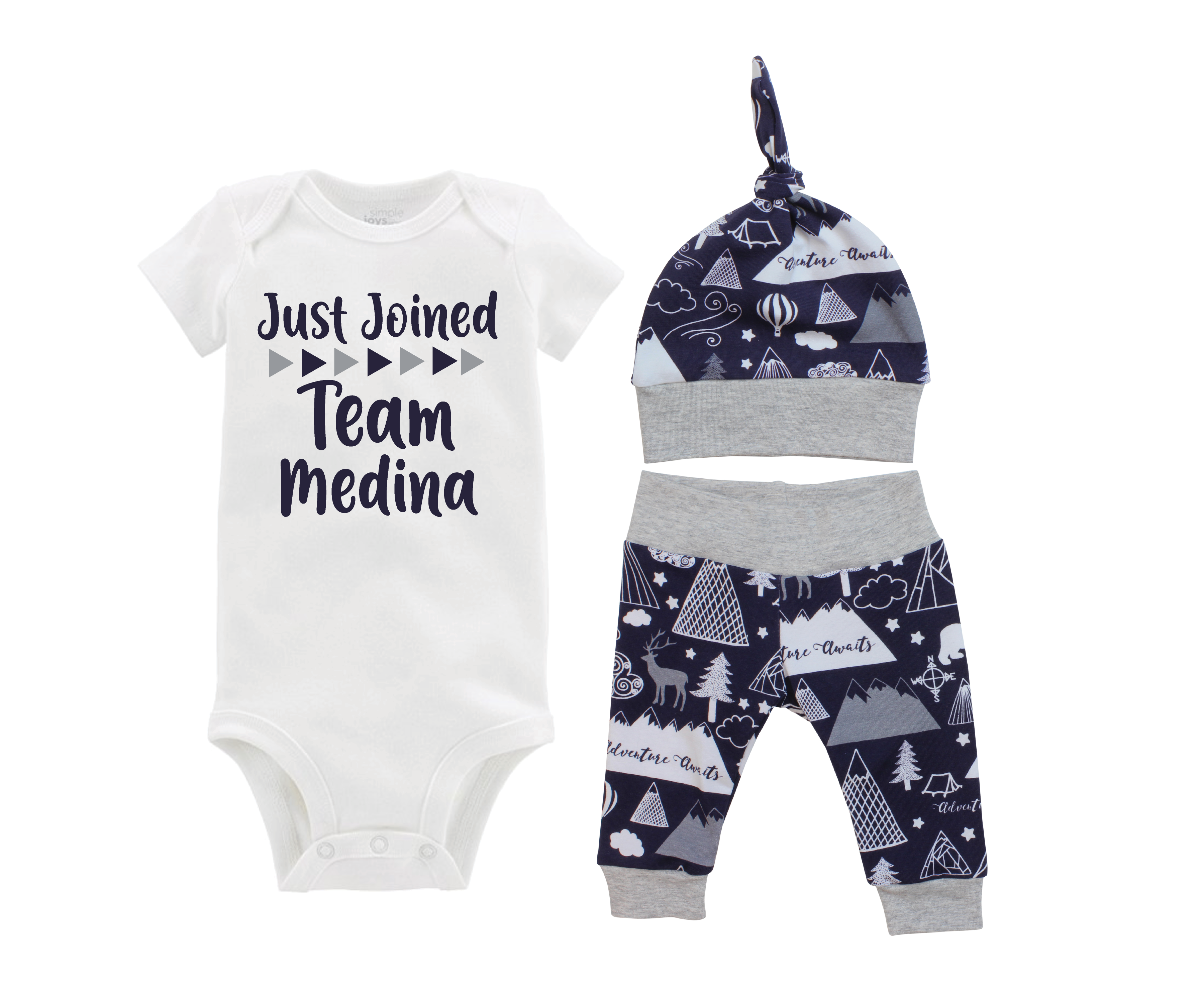 Navy Adventure Awaits Baby Outfit