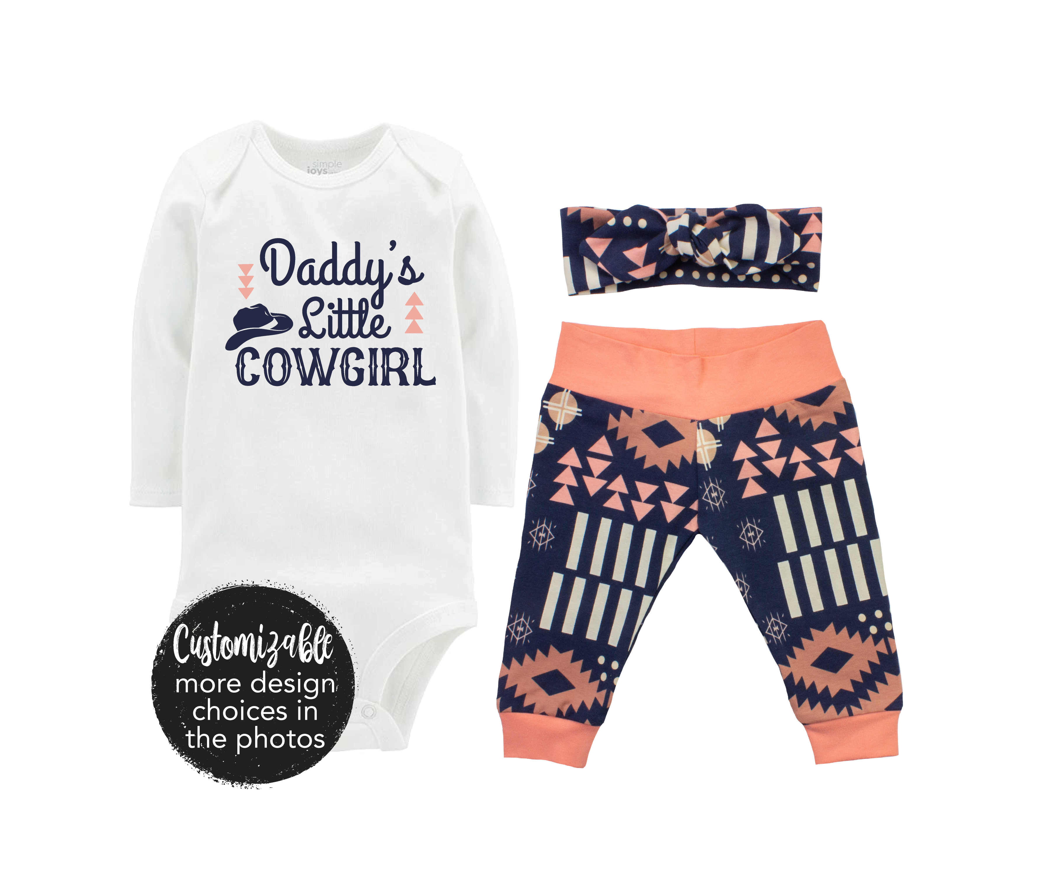 Rodeo Western Aztec Baby Girl Outfit