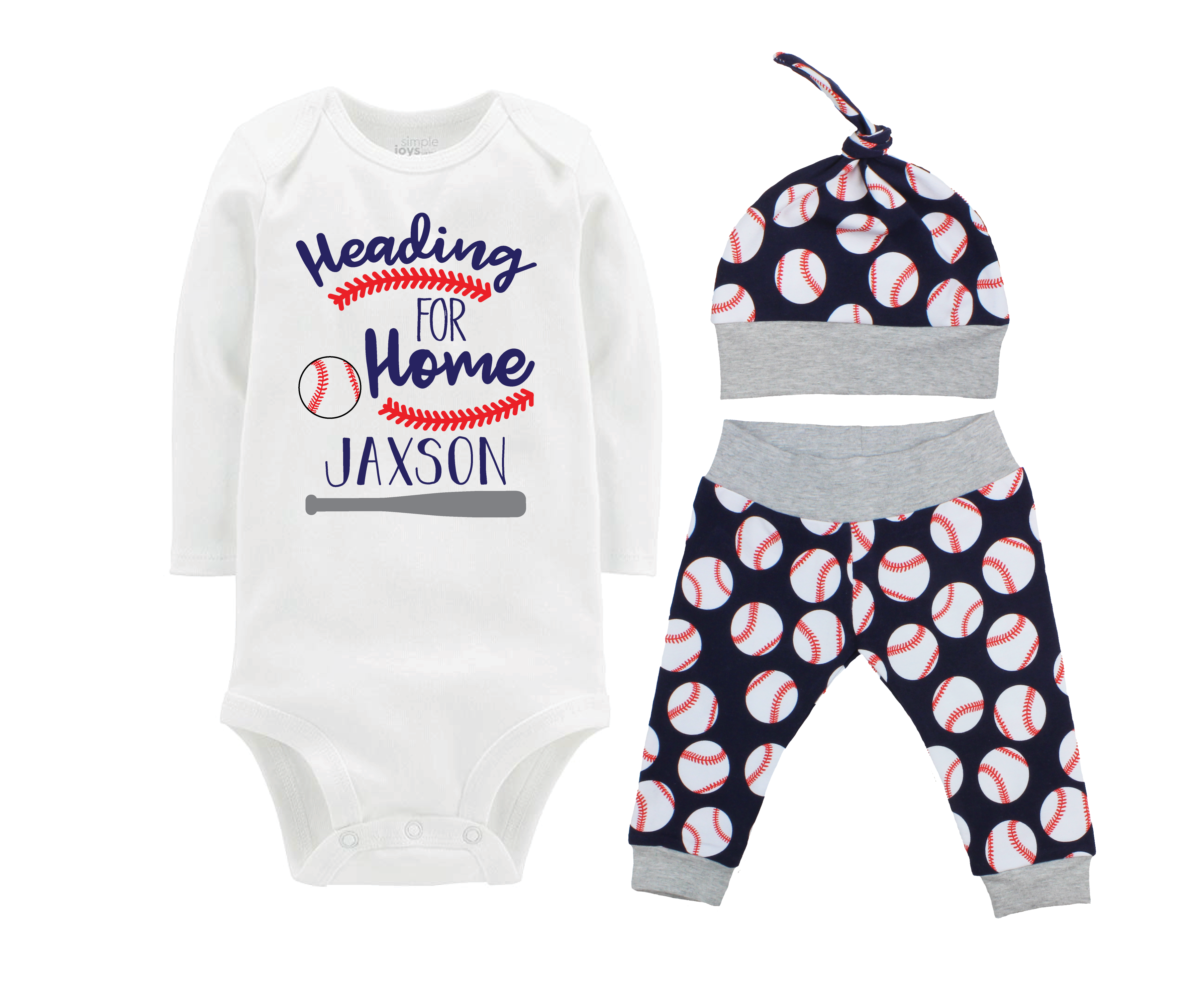 Baby Boy Navy Baseball Outfit