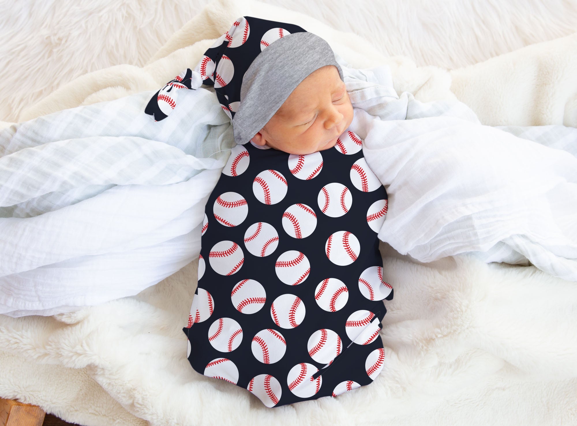 Baby Boy Navy Baseball Short Outfit